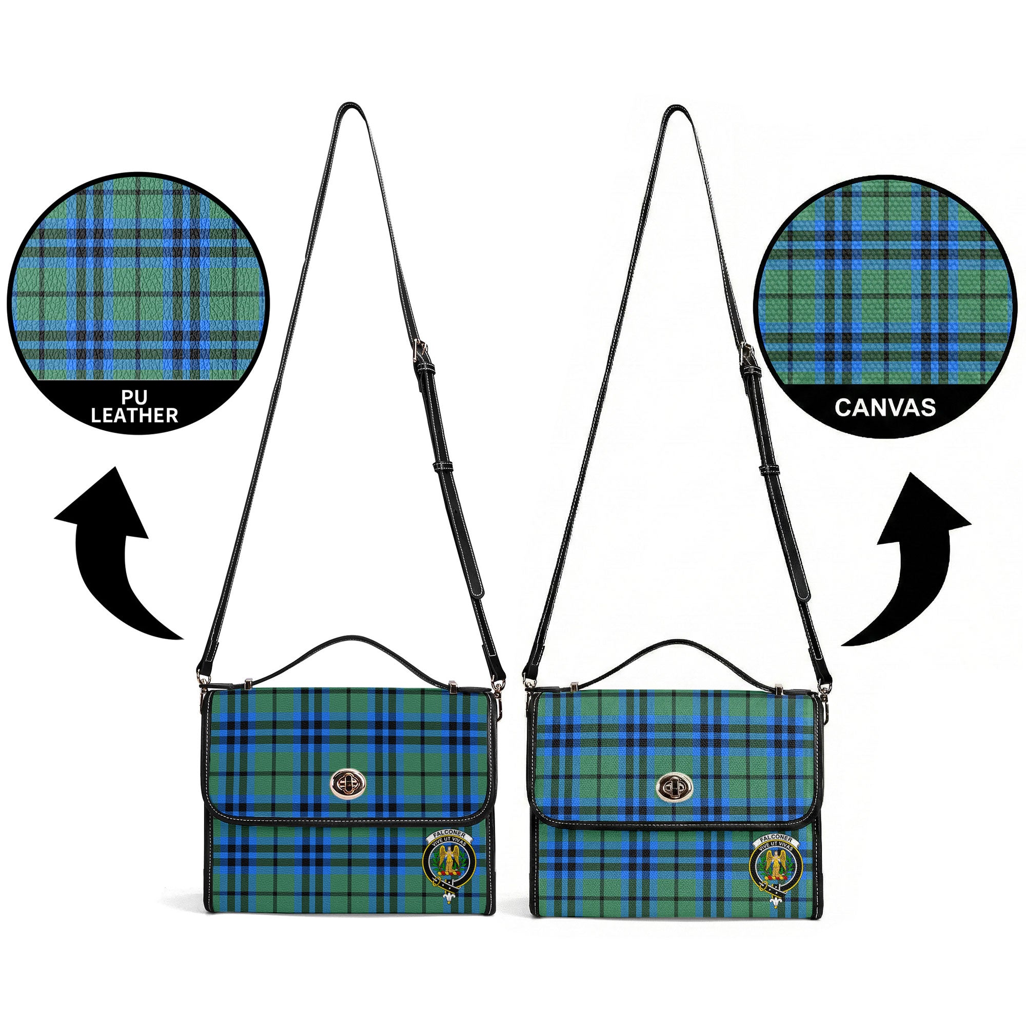 Falconer Tartan Crest Satchel Bag