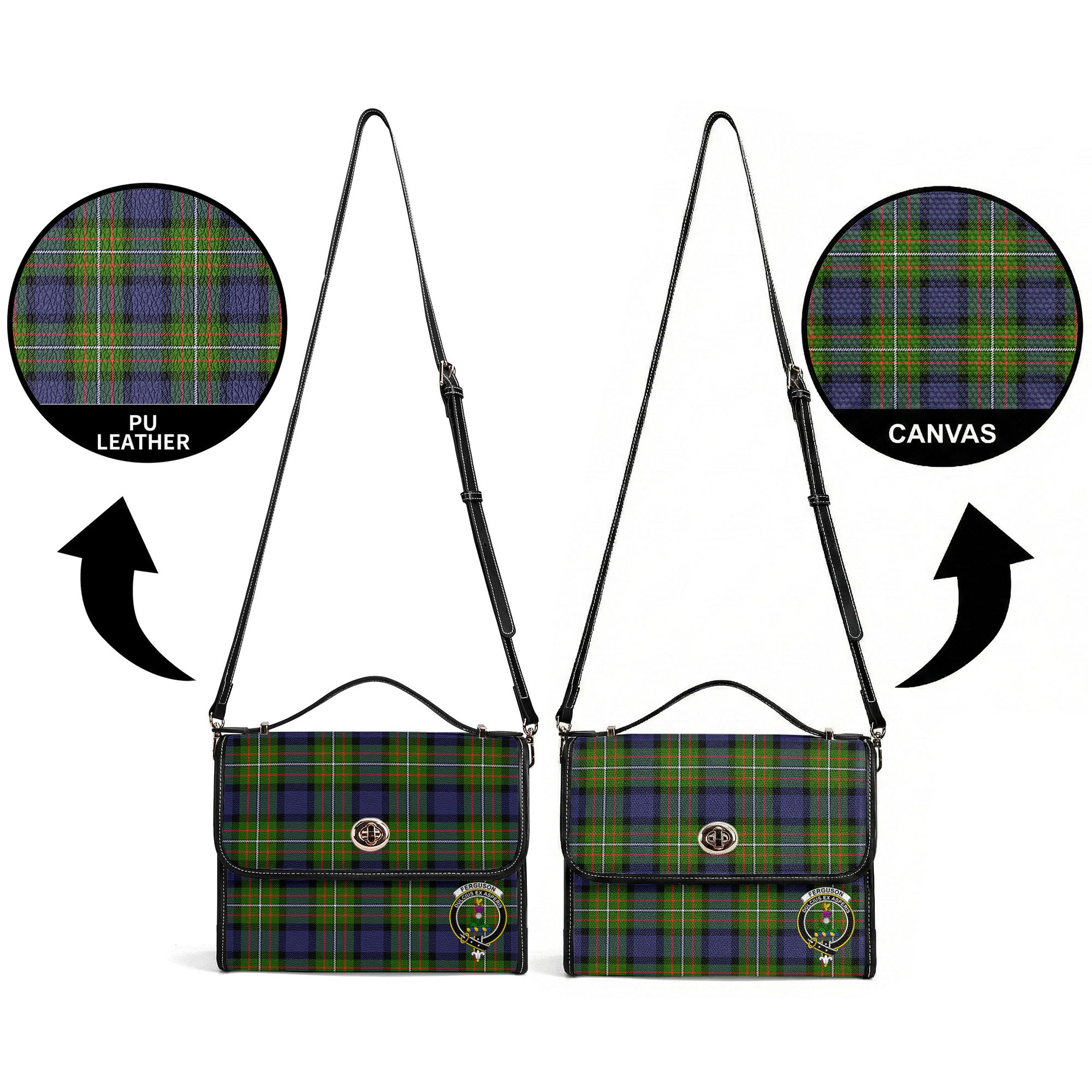 Ferguson Tartan Crest Satchel Bag