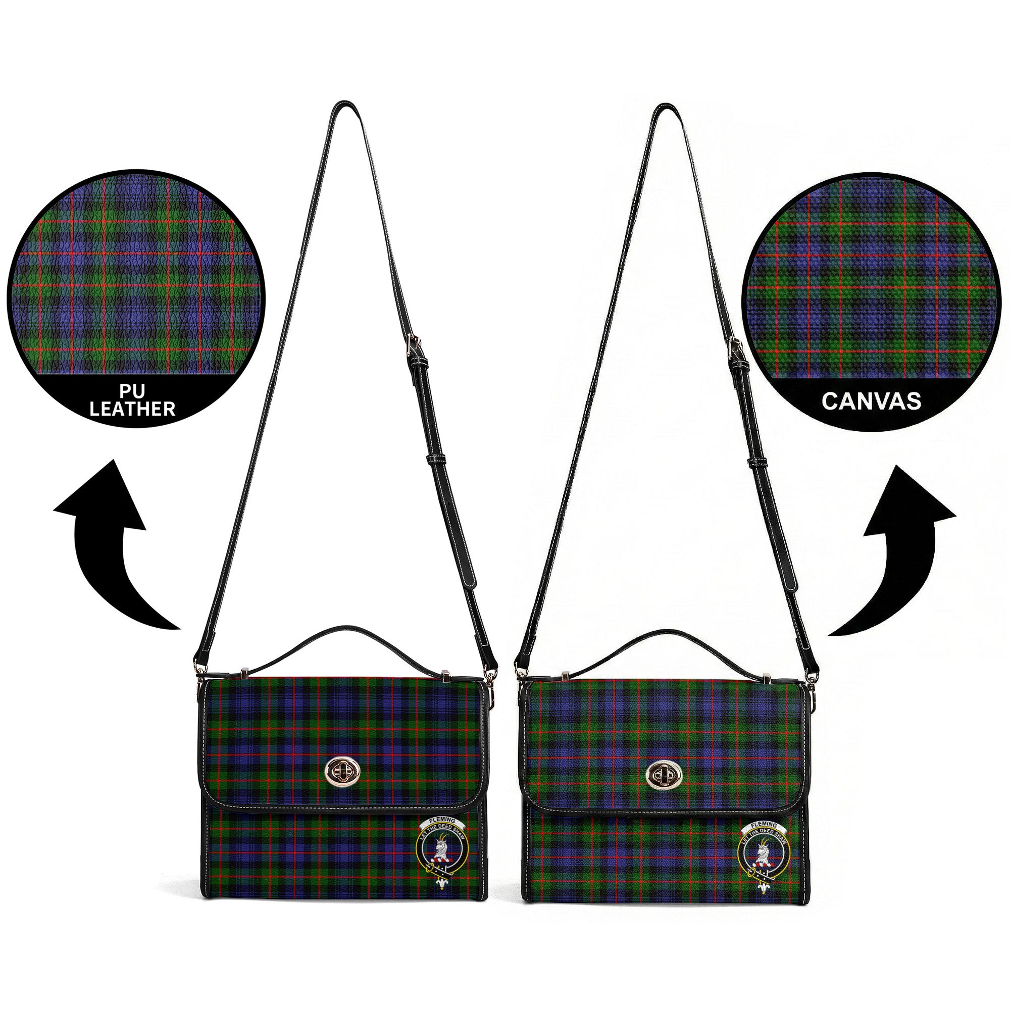 Fleming Tartan Crest Satchel Bag
