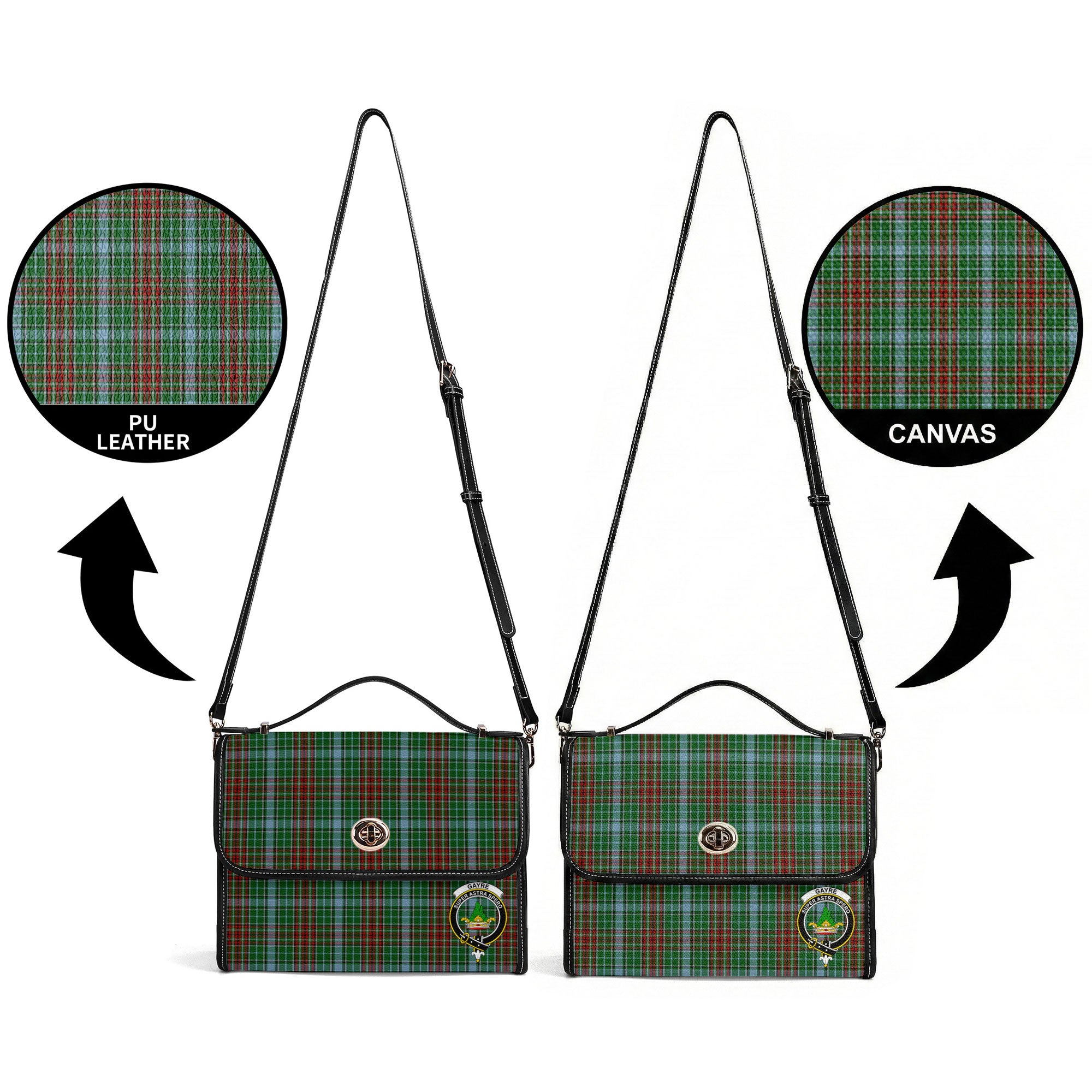 Gayre Tartan Crest Satchel Bag
