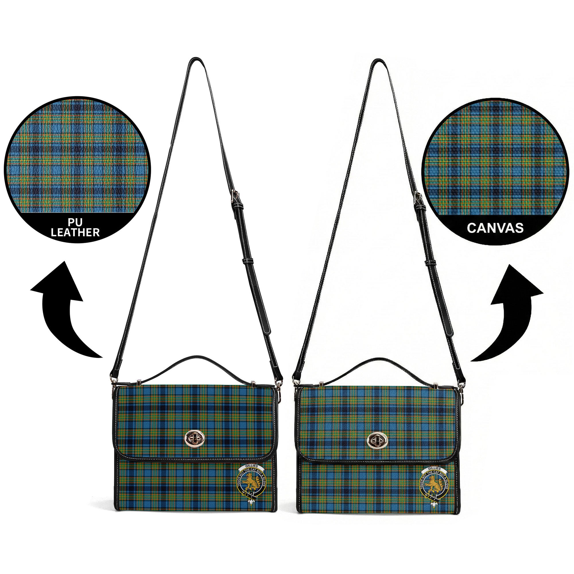 Gillies Ancient Tartan Crest Satchel Bag