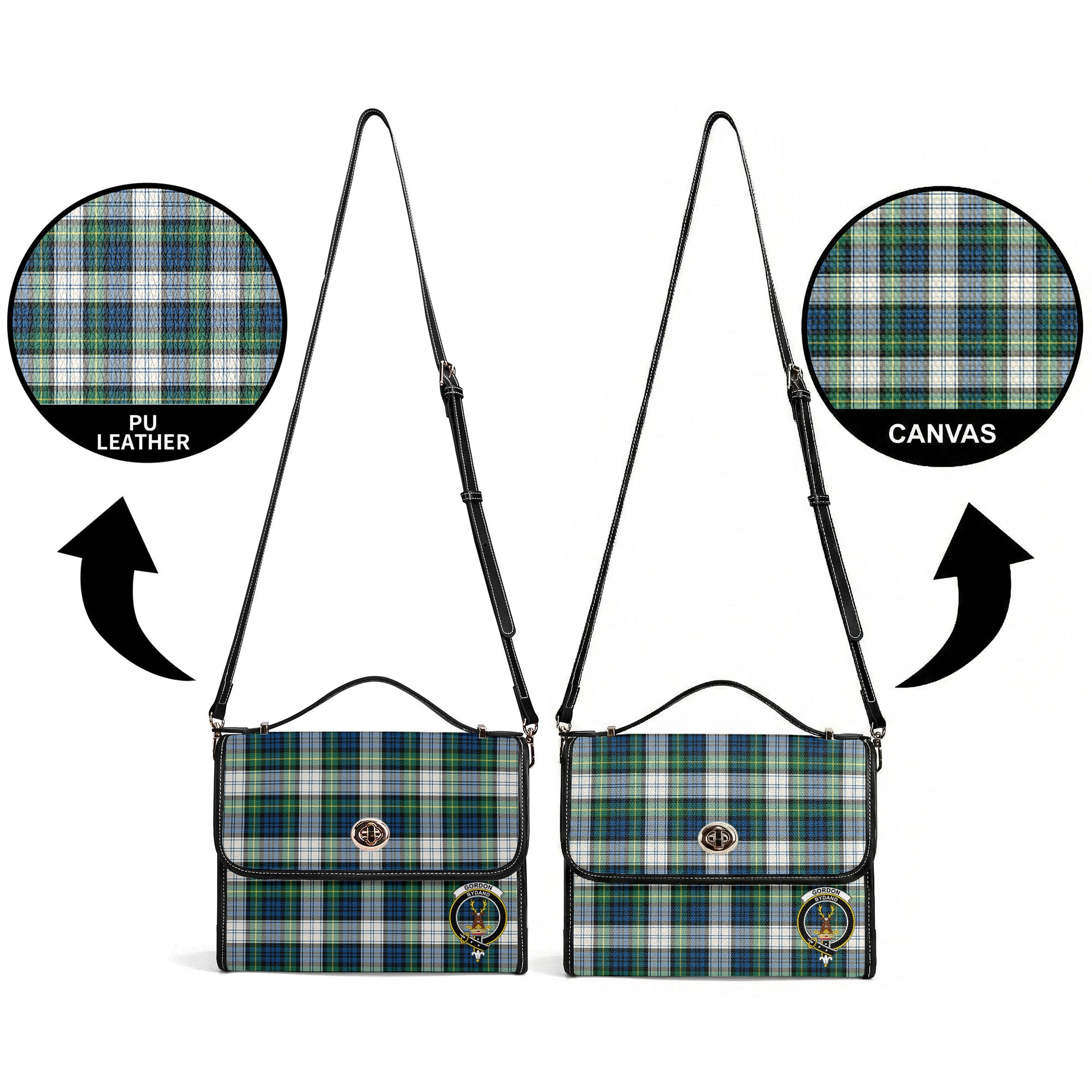 Gordon Dress Ancient Tartan Crest Satchel Bag