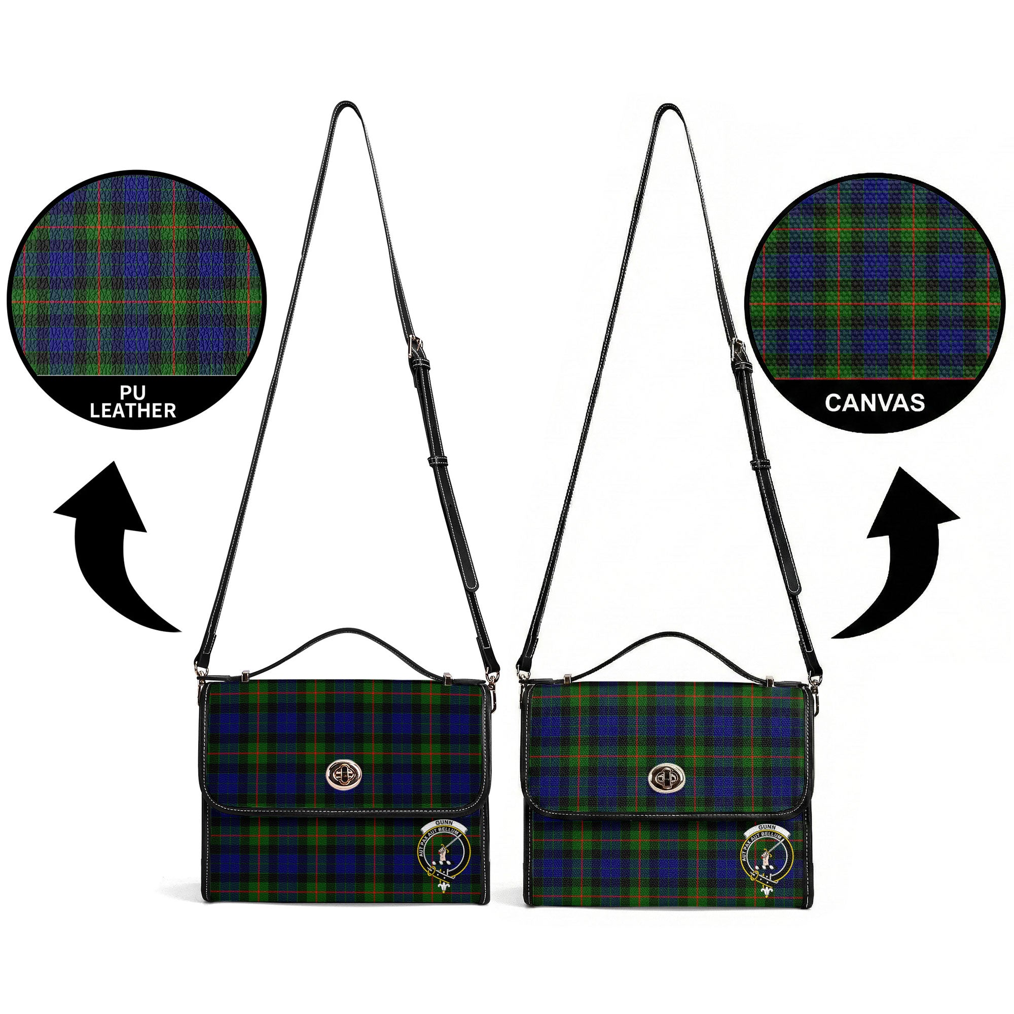 Gunn Modern Tartan Crest Satchel Bag
