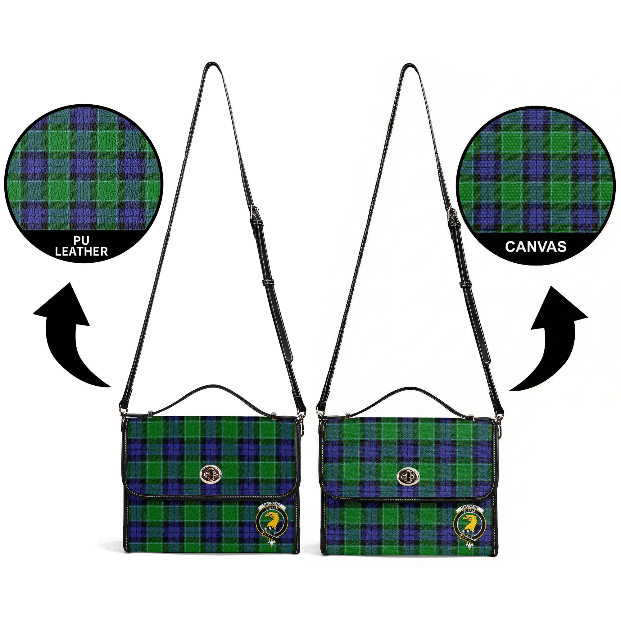 Haldane Tartan Crest Satchel Bag