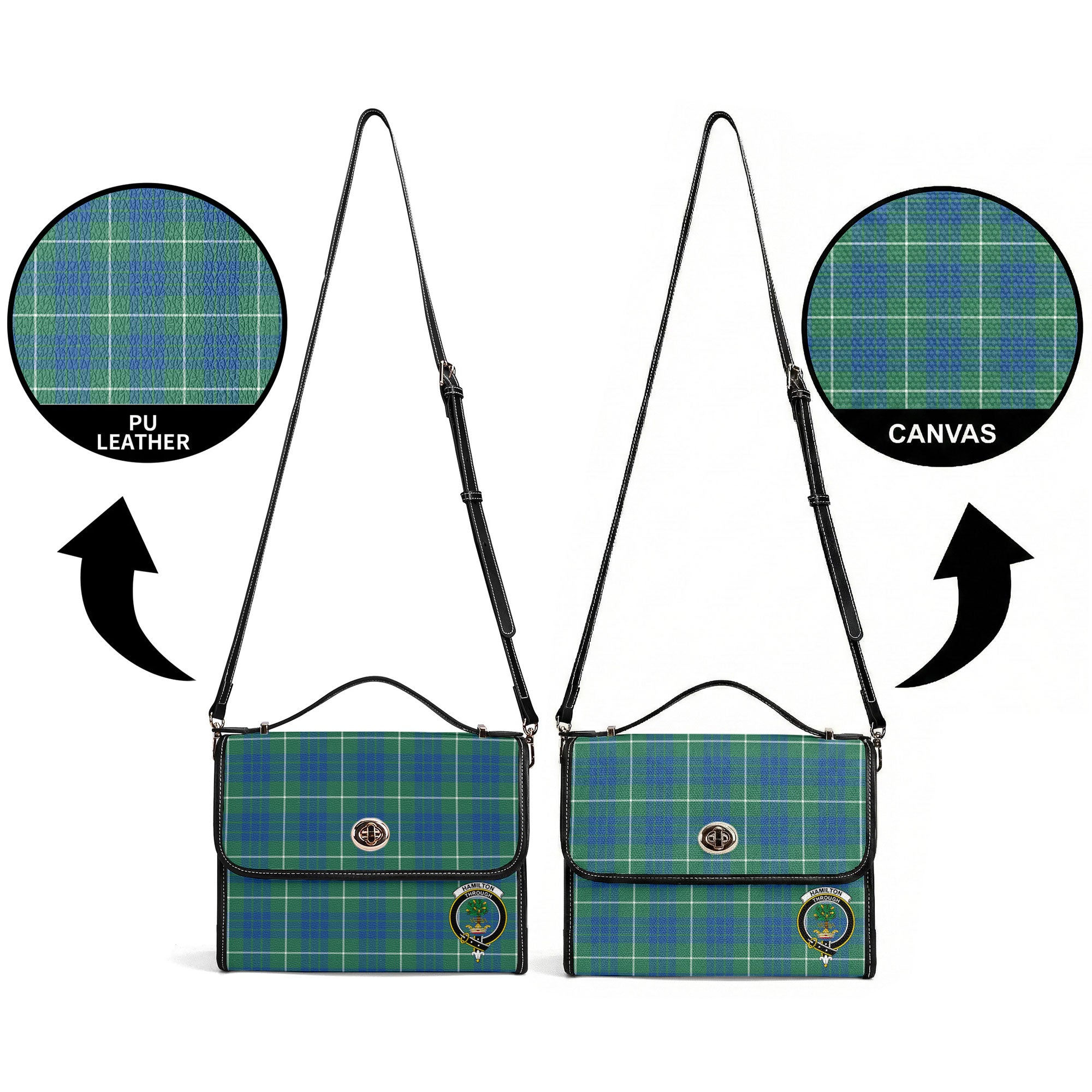 Hamilton Hunting Ancient Tartan Crest Satchel Bag