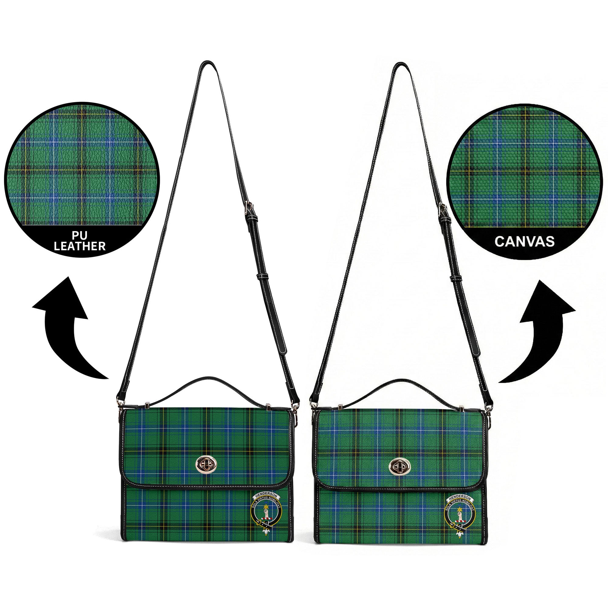 Henderson Ancient Tartan Crest Satchel Bag