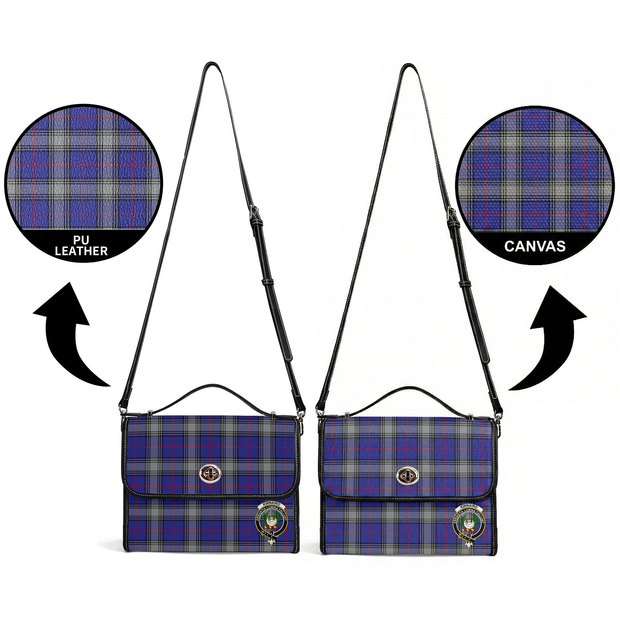 Kinnaird Tartan Crest Satchel Bag