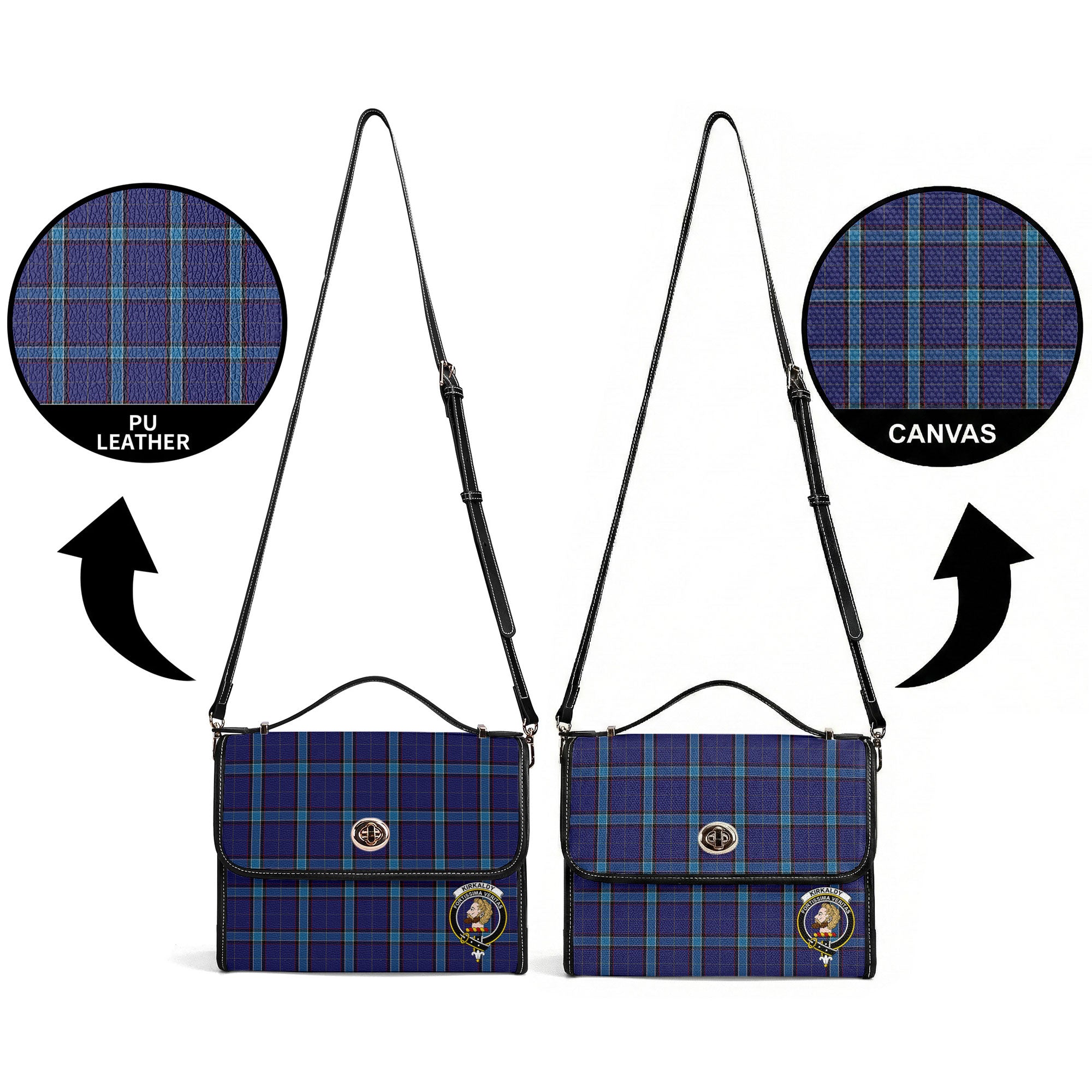 Kirkaldy Tartan Crest Satchel Bag