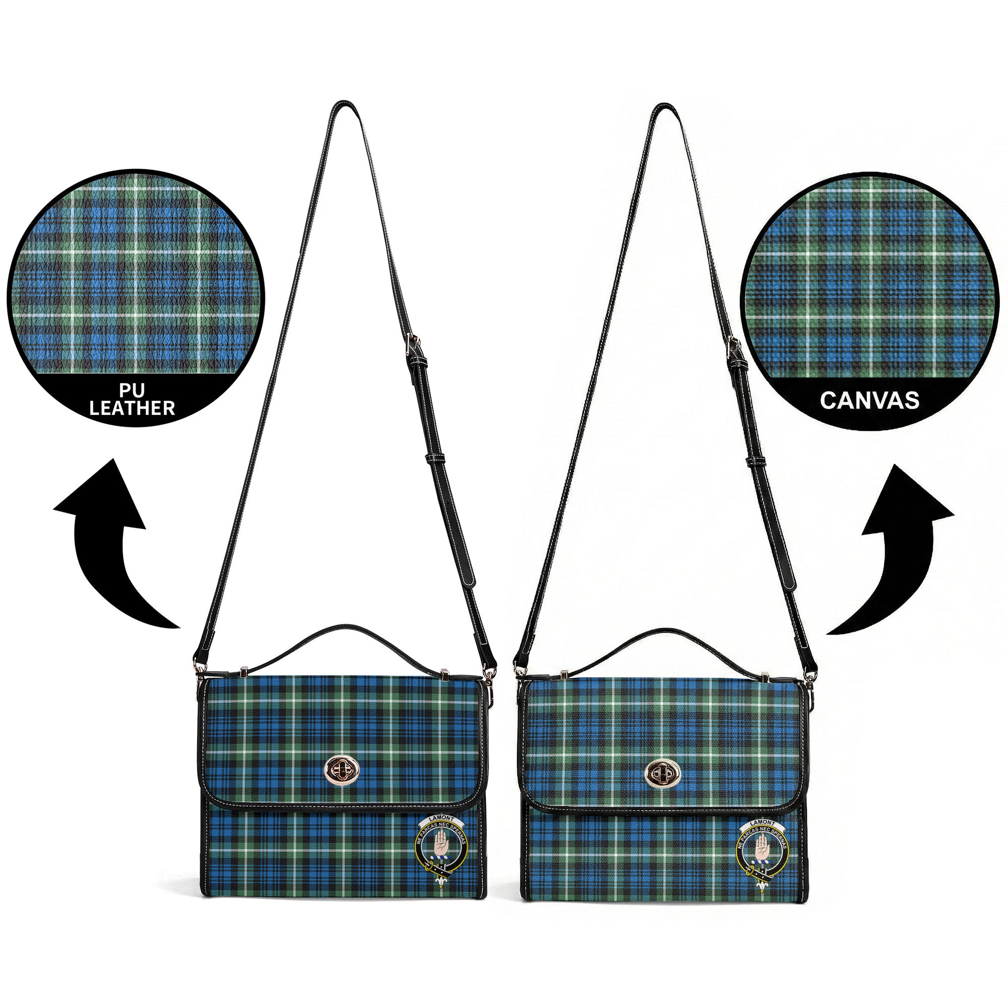 Lamont Ancient Tartan Crest Satchel Bag