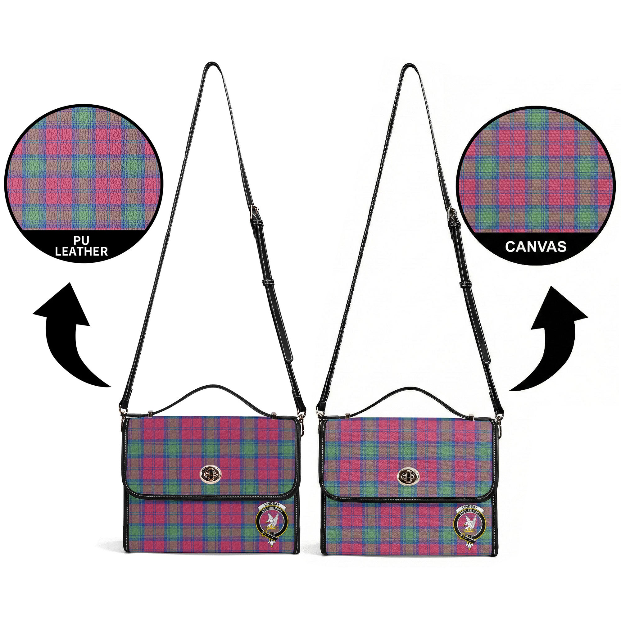 Lindsay Ancient Tartan Crest Satchel Bag
