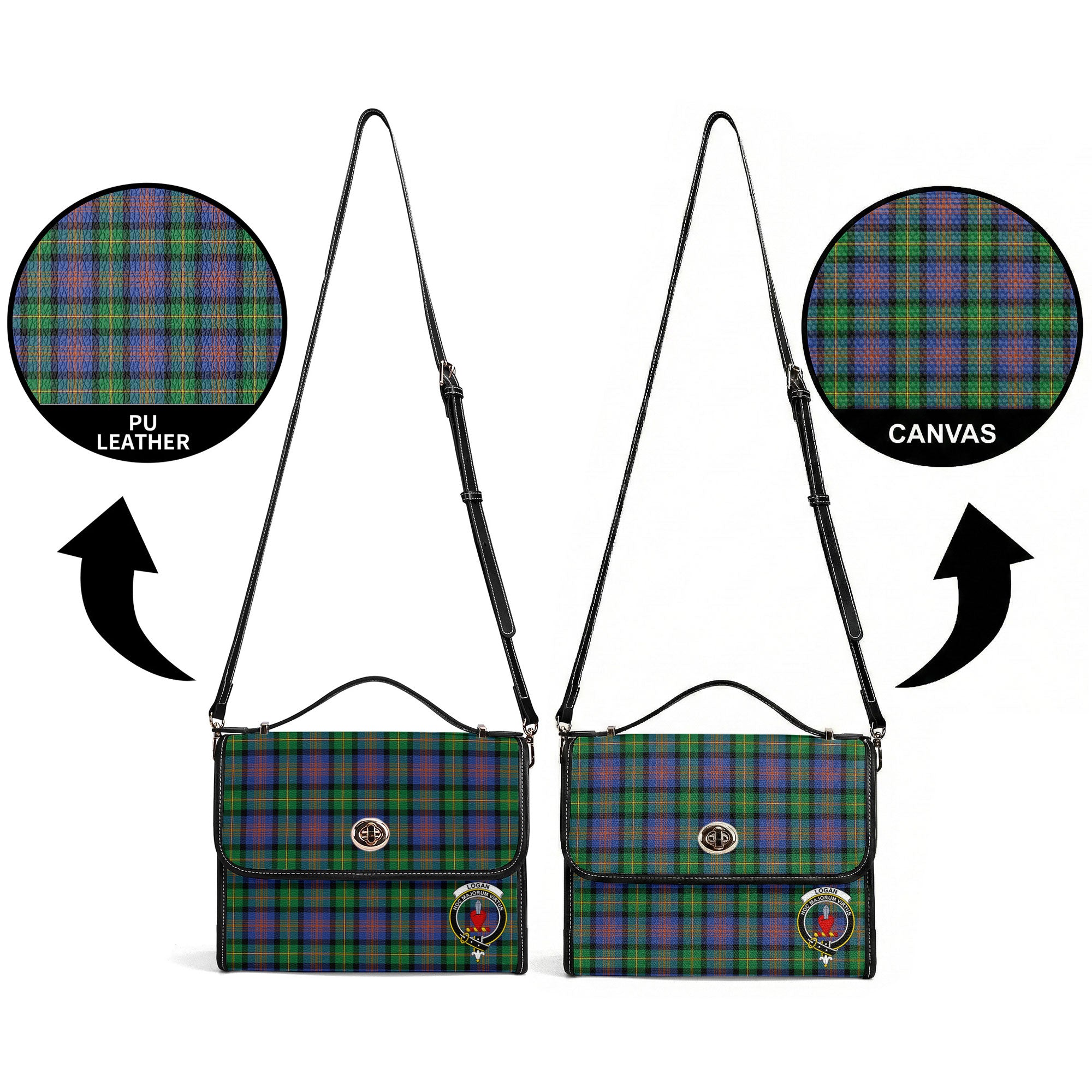 Logan Ancient Tartan Crest Satchel Bag
