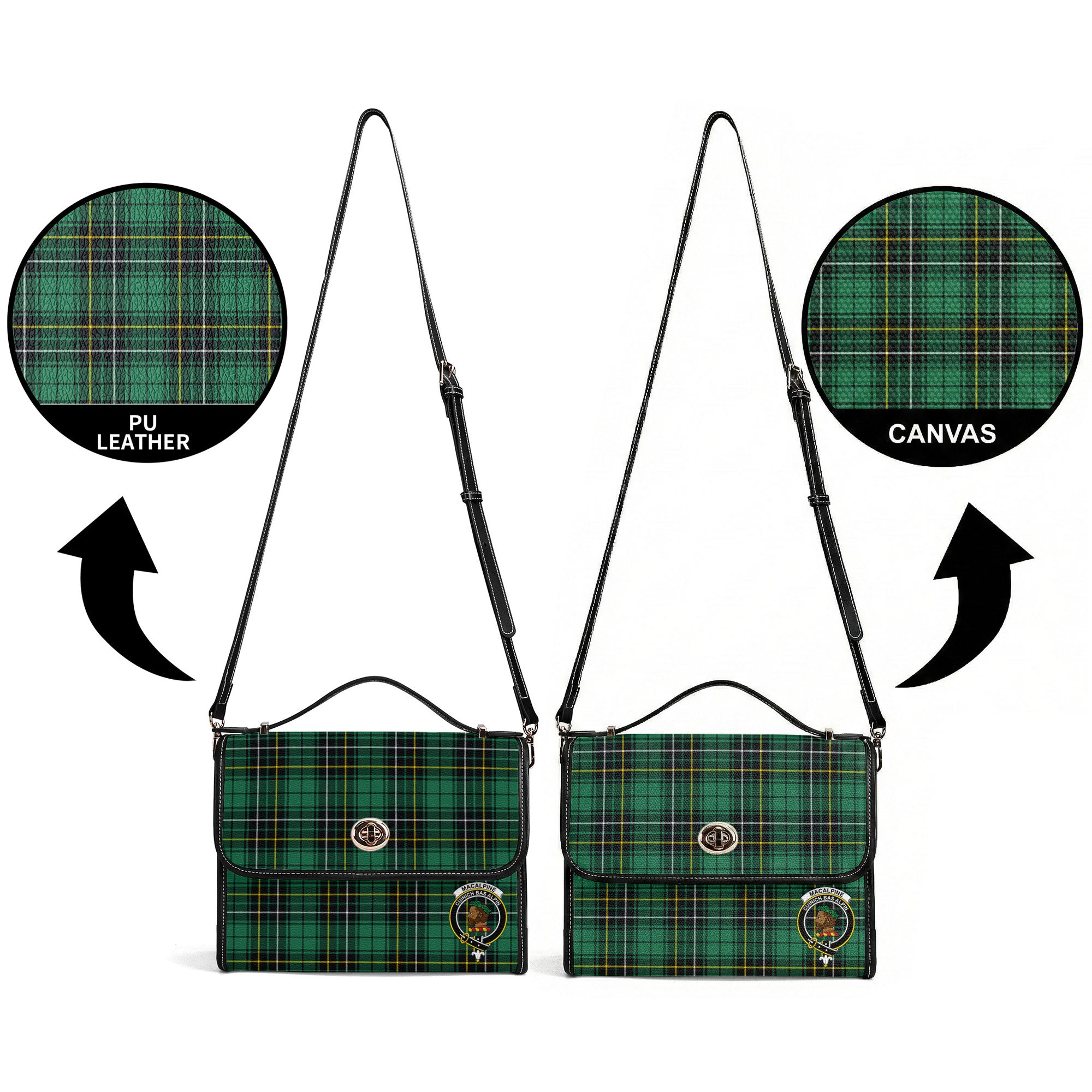 MacAlpine Ancient Tartan Crest Satchel Bag