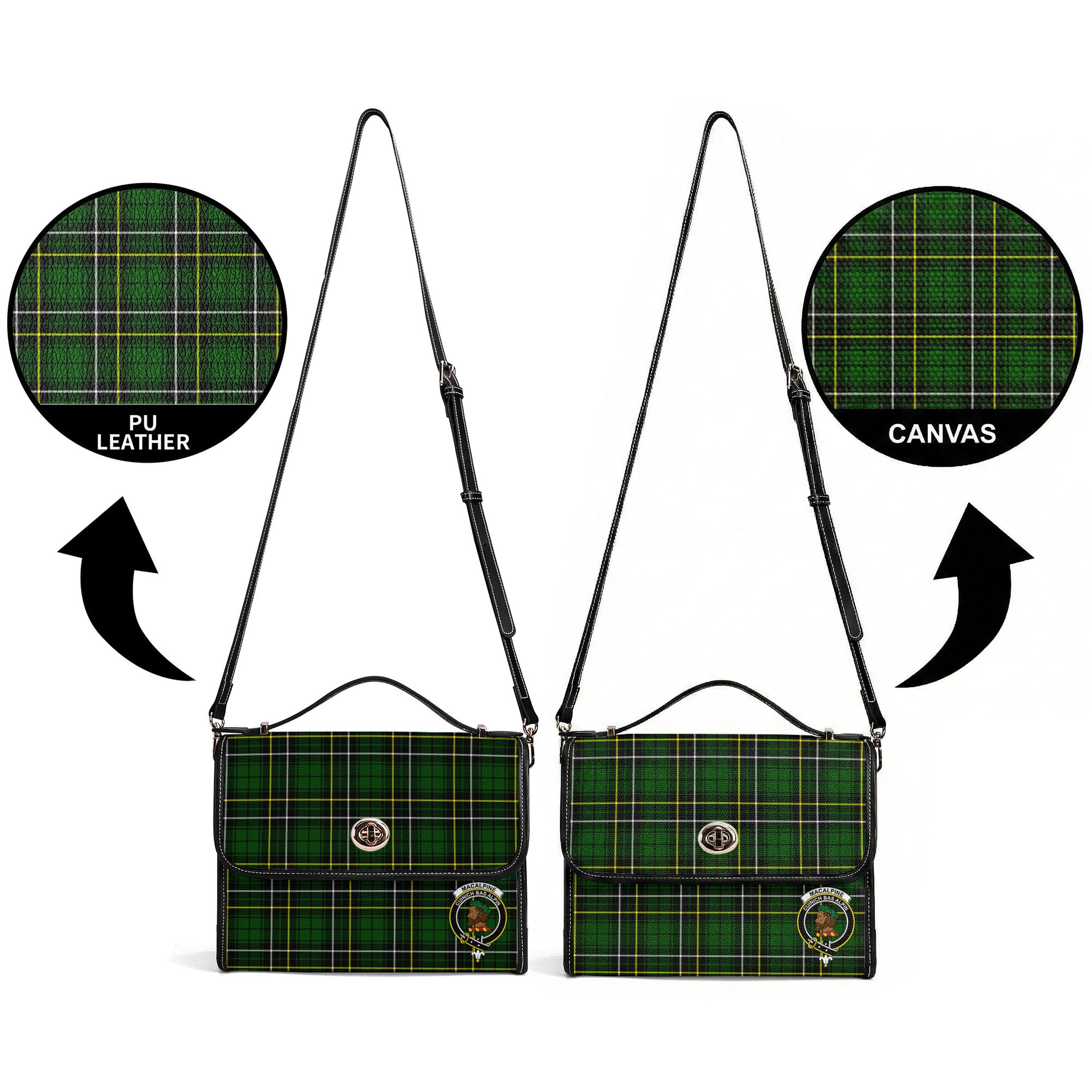 MacAlpine Modern Tartan Crest Satchel Bag