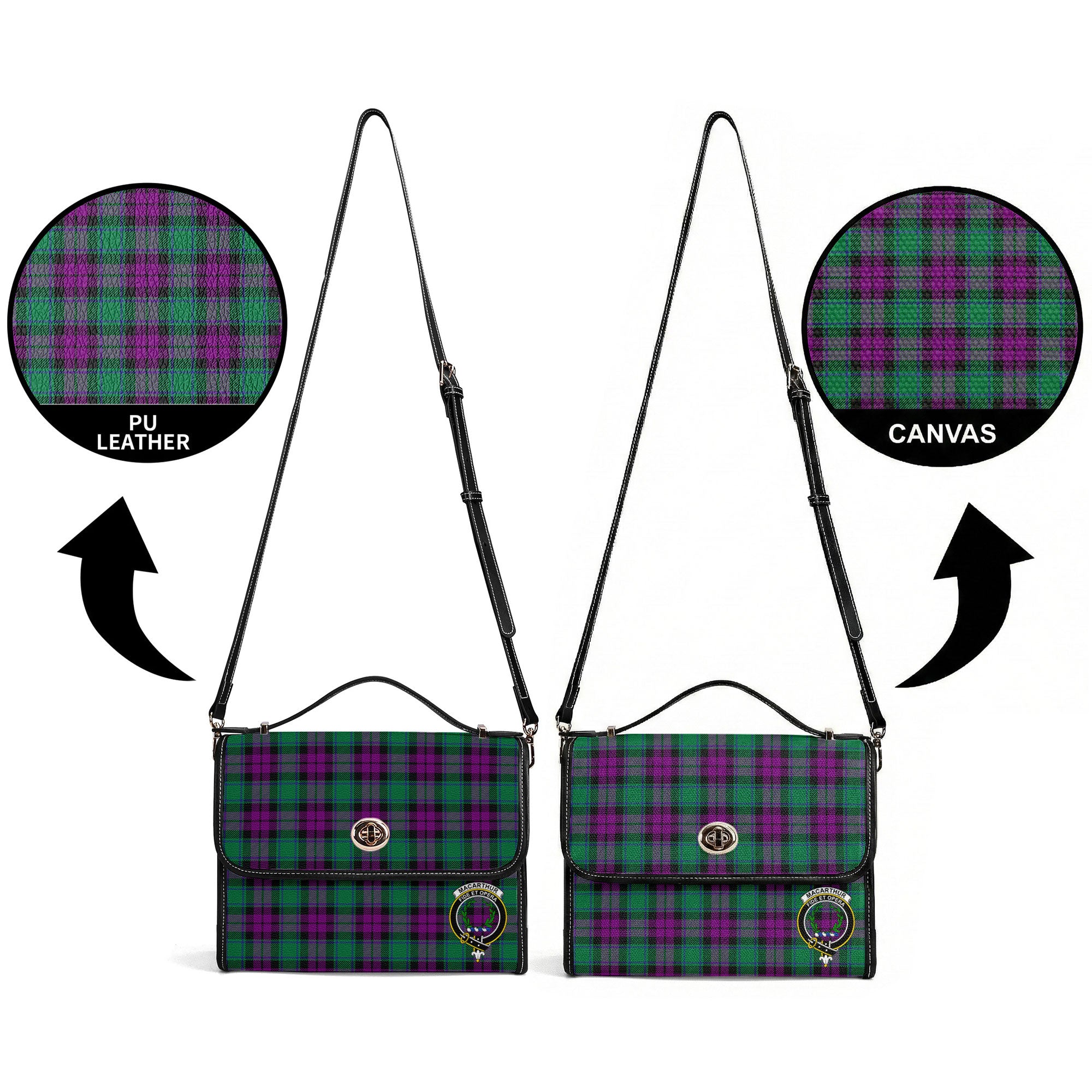 MacArthur - Milton Tartan Crest Satchel Bag