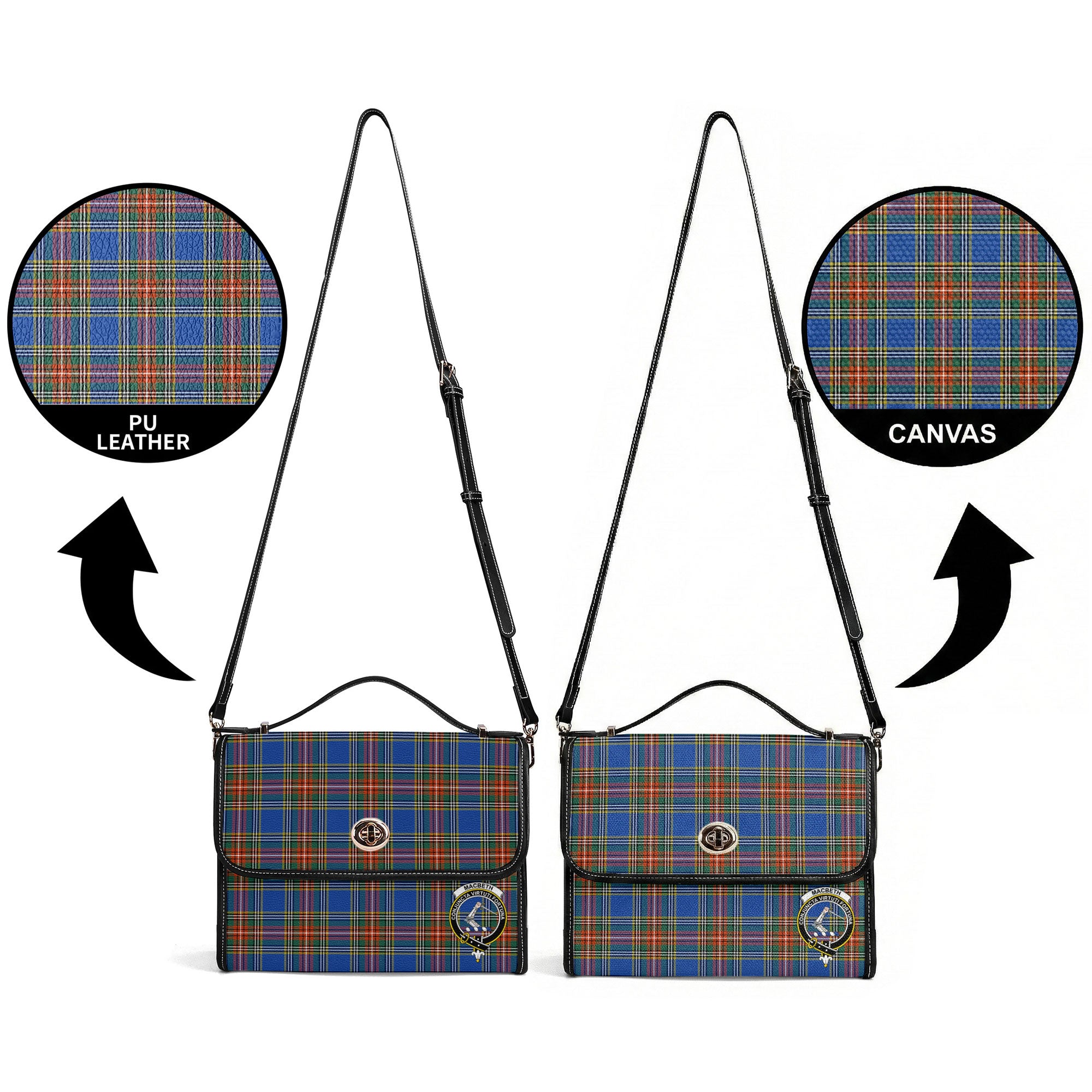 MacBeth Ancient Tartan Crest Satchel Bag