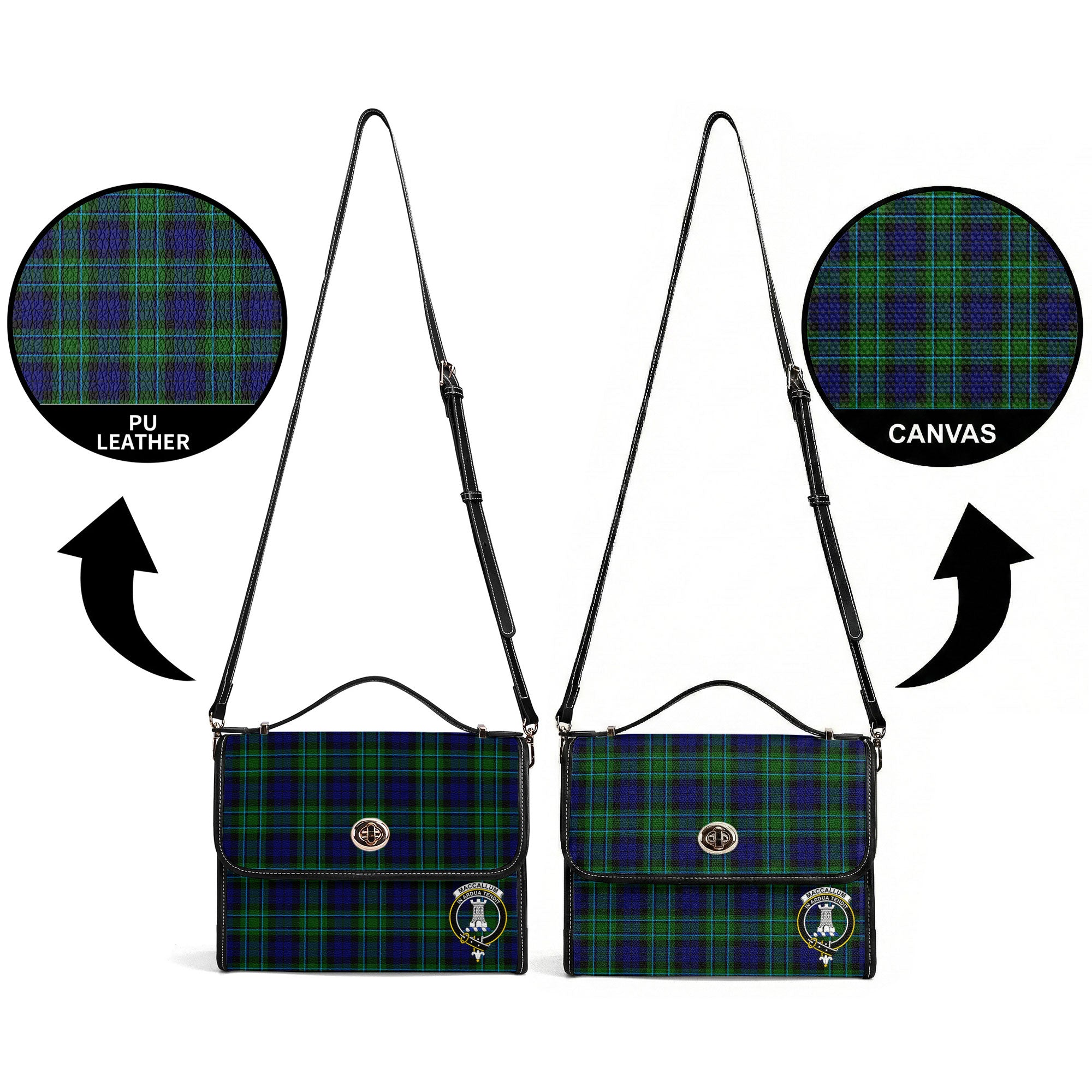 MacCallum Modern Tartan Crest Satchel Bag