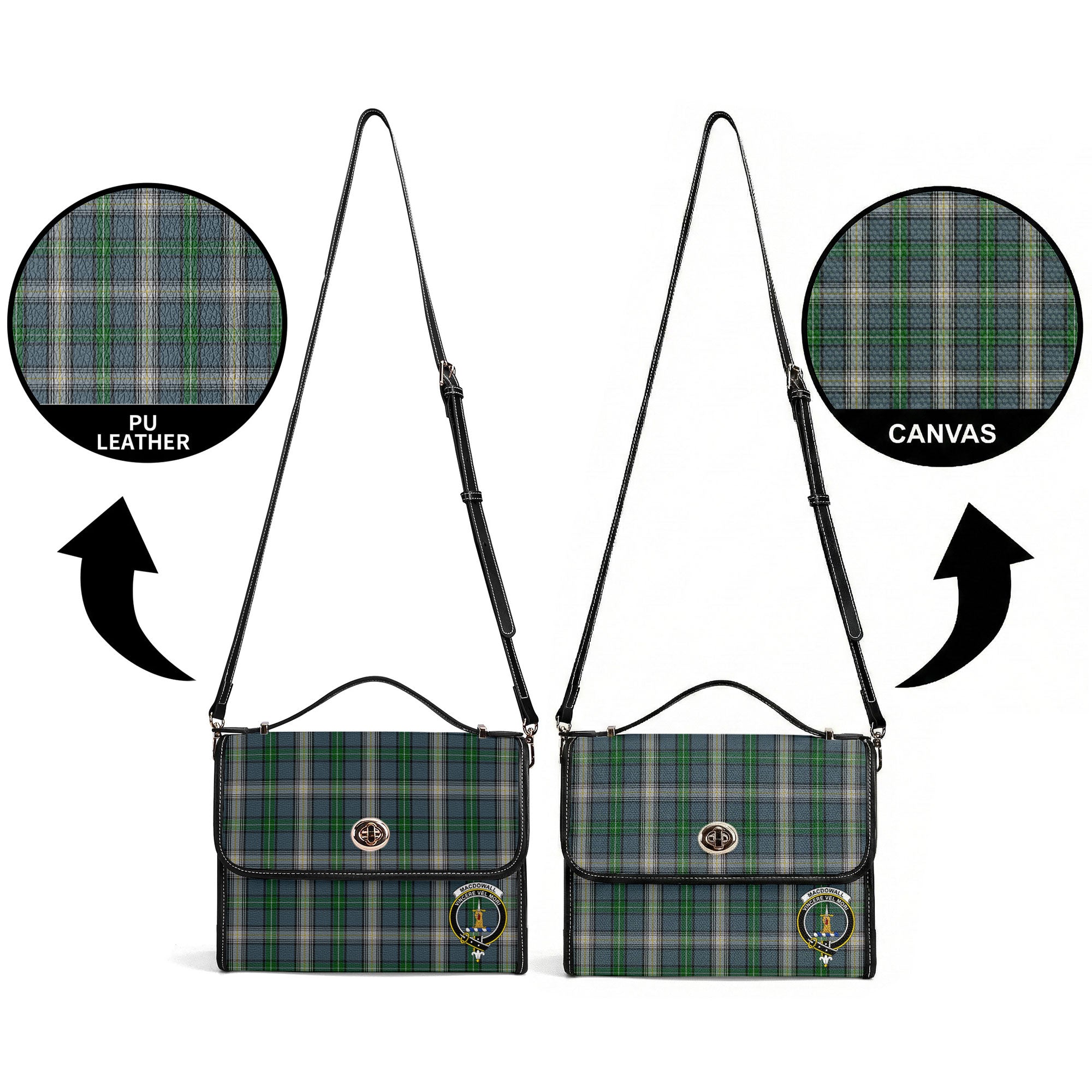 MacDowall Tartan Crest Satchel Bag