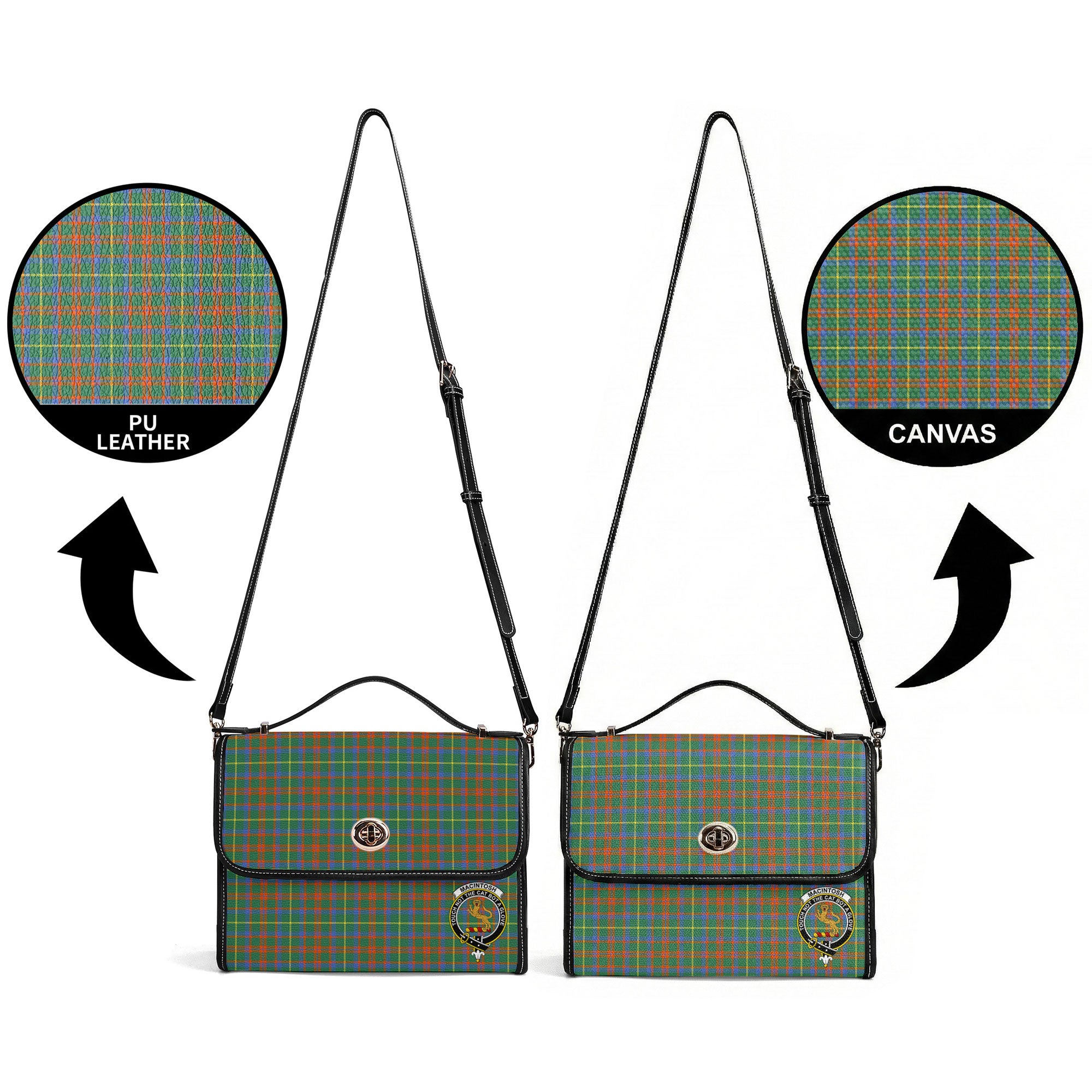 MacIntosh Hunting Ancient Tartan Crest Satchel Bag