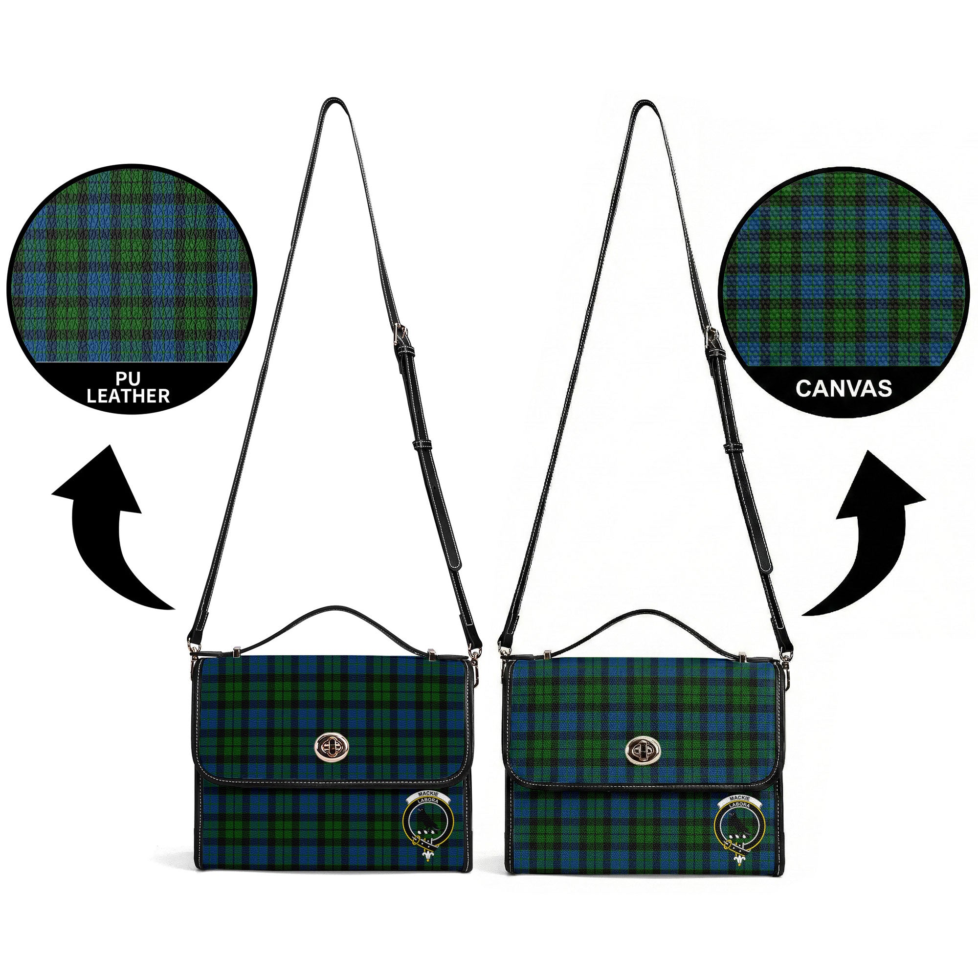 MacKie Tartan Crest Satchel Bag