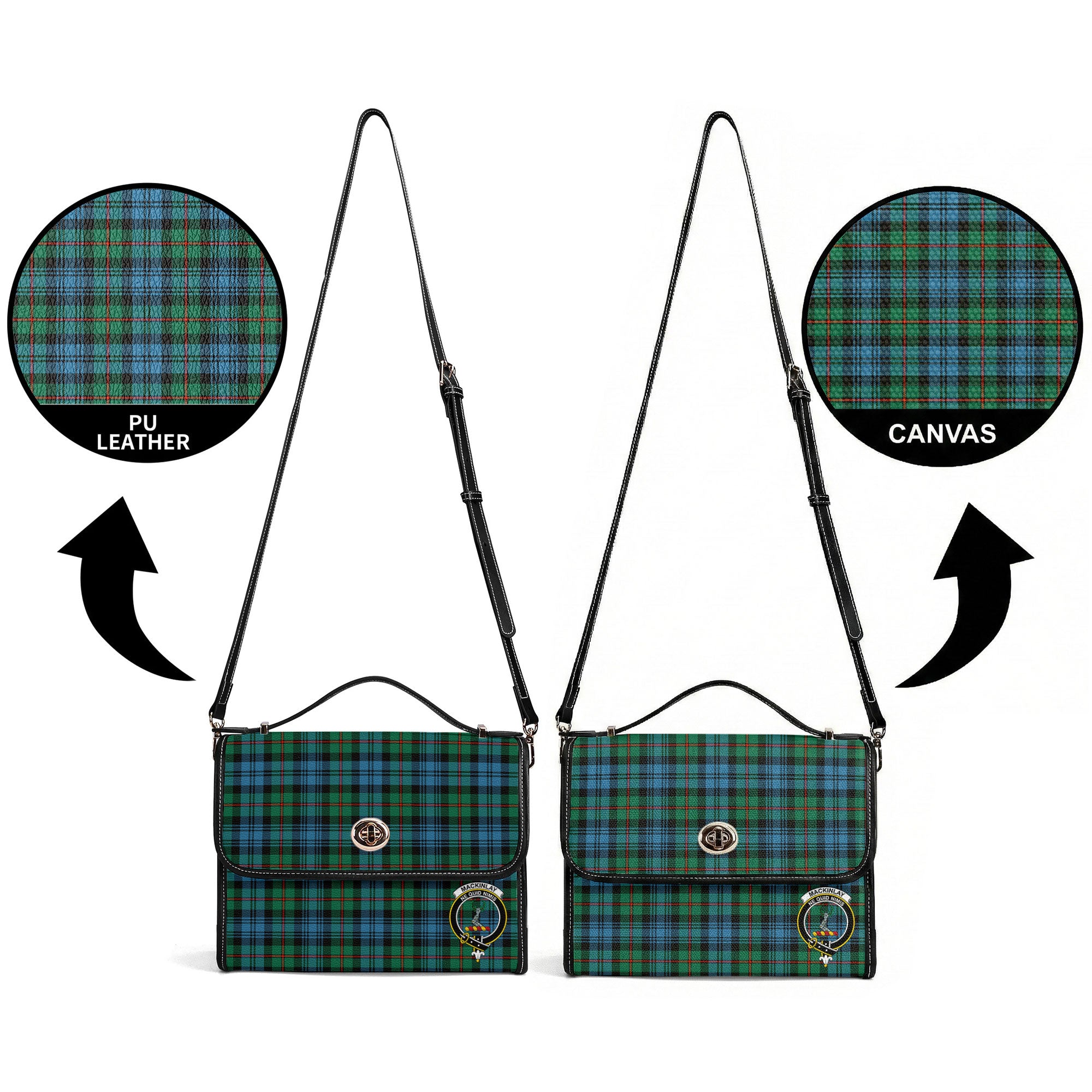 MacKinlay Ancient Tartan Crest Satchel Bag