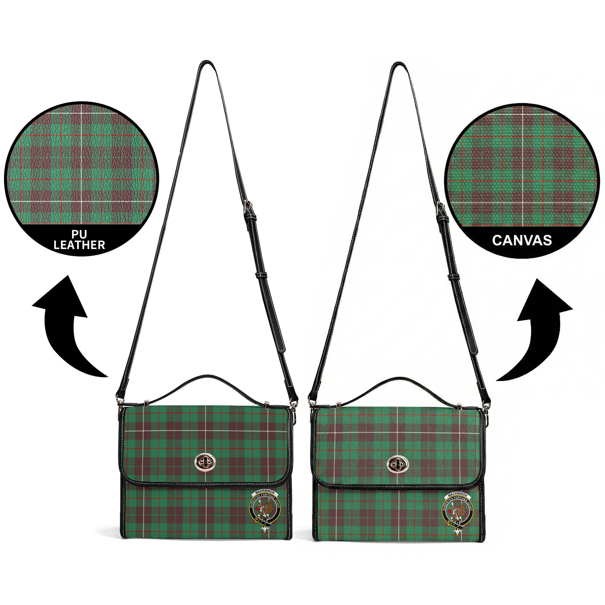 MacKinnon Hunting Ancient Tartan Crest Satchel Bag