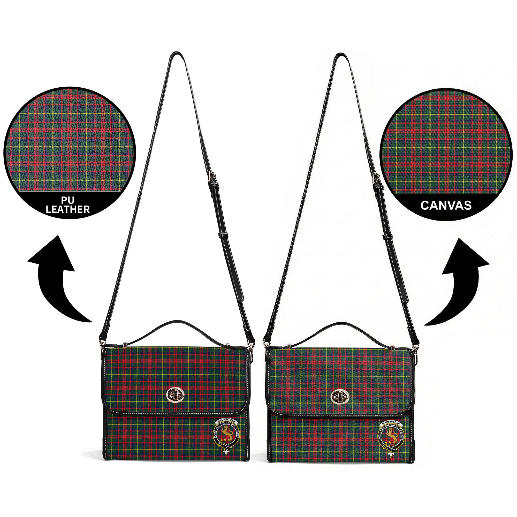MacKintosh Hunting Modern Tartan Crest Satchel Bag