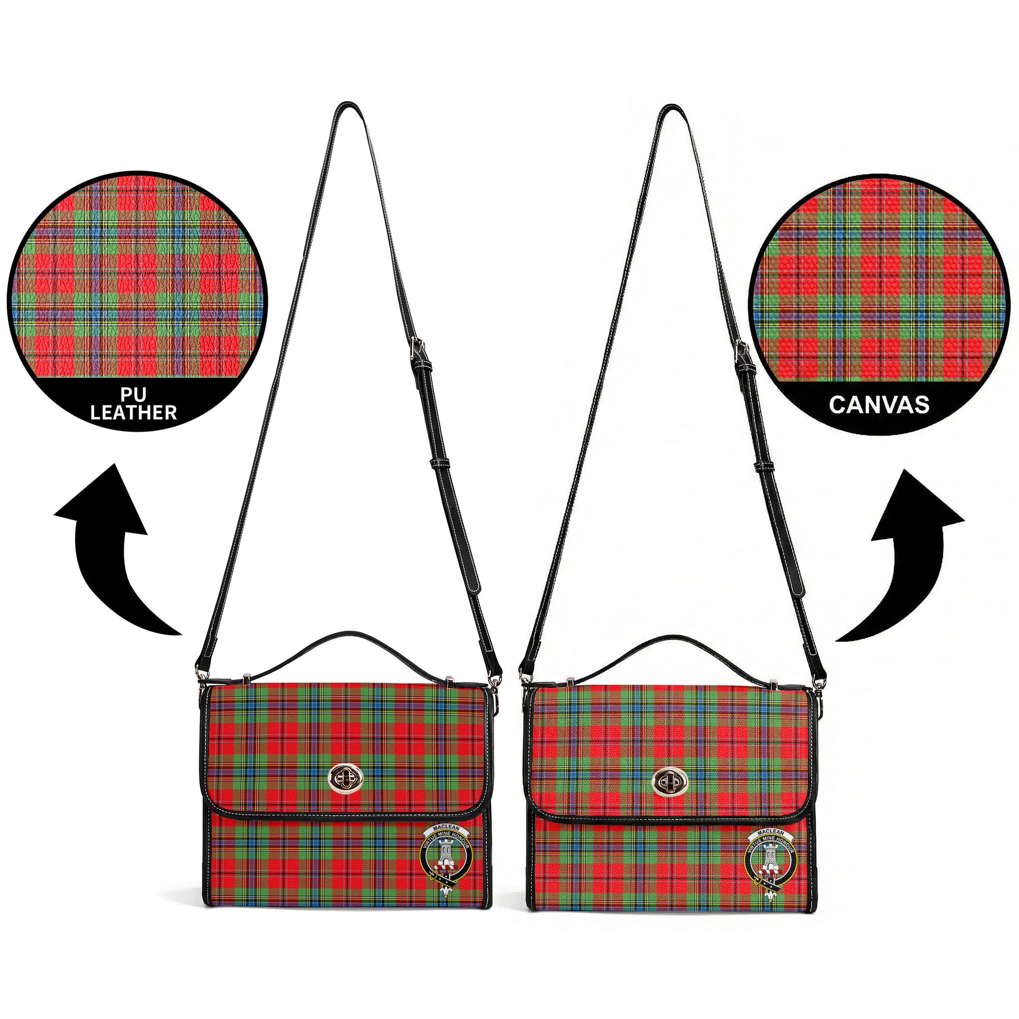 MacLean of Duart Modern Tartan Crest Satchel Bag