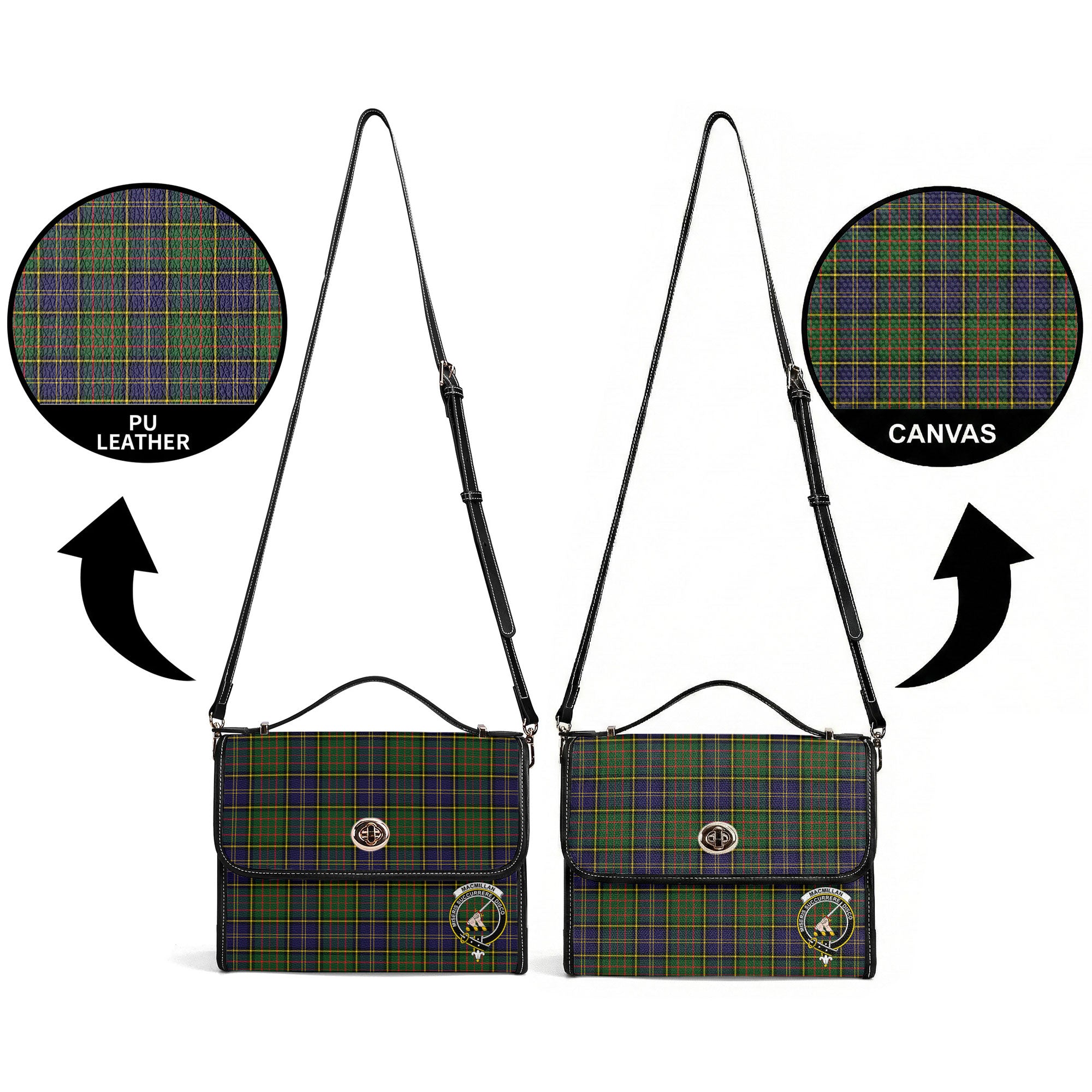 MacMillan Hunting Modern Tartan Crest Satchel Bag