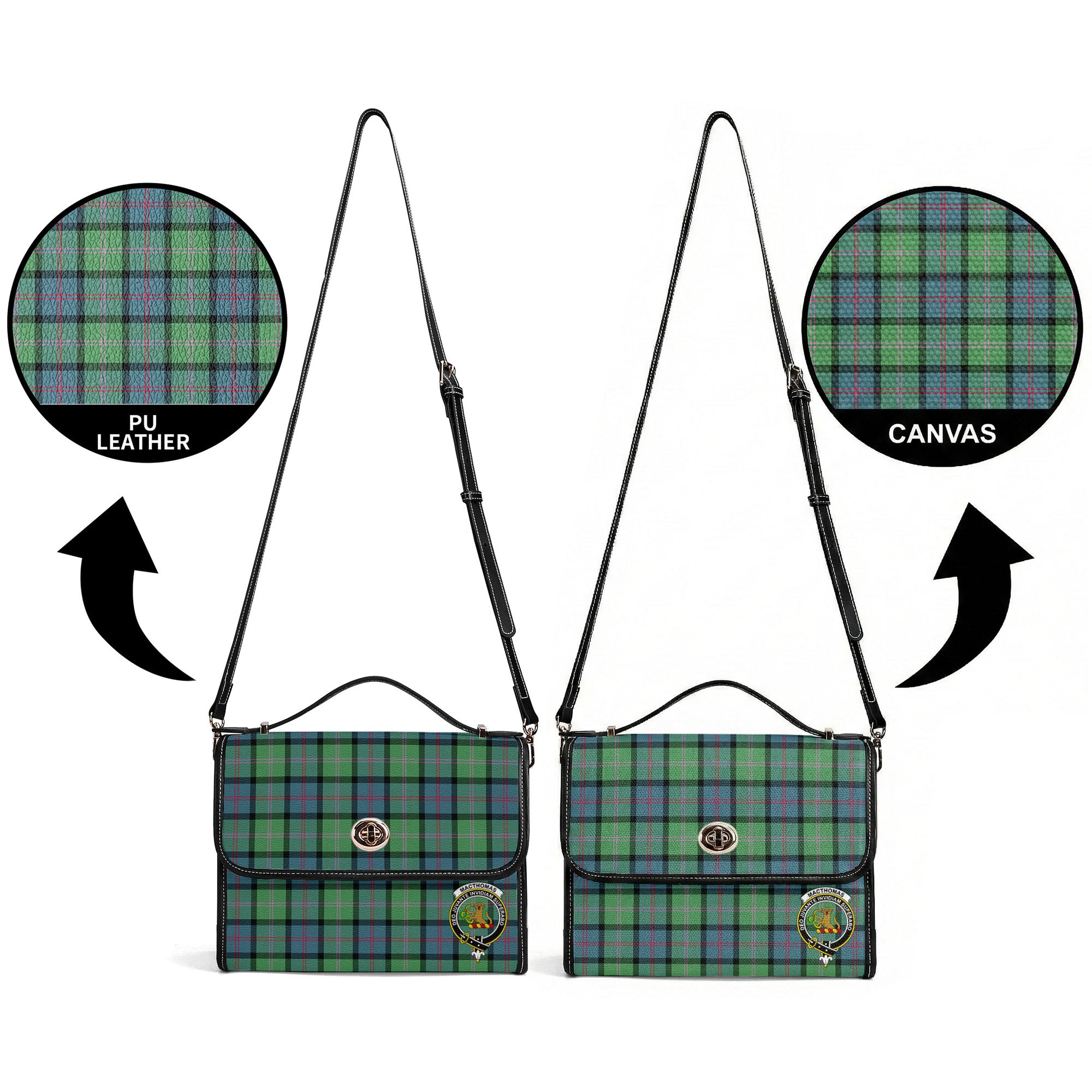 MacThomas Ancient Tartan Crest Satchel Bag