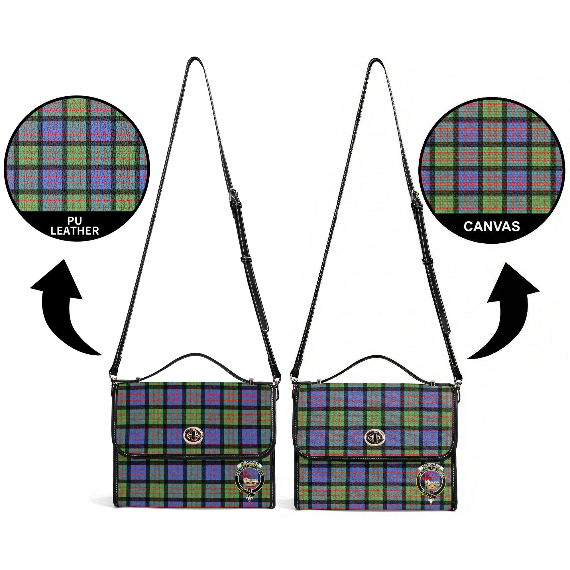 McDonald Ancient Tartan Crest Satchel Bag