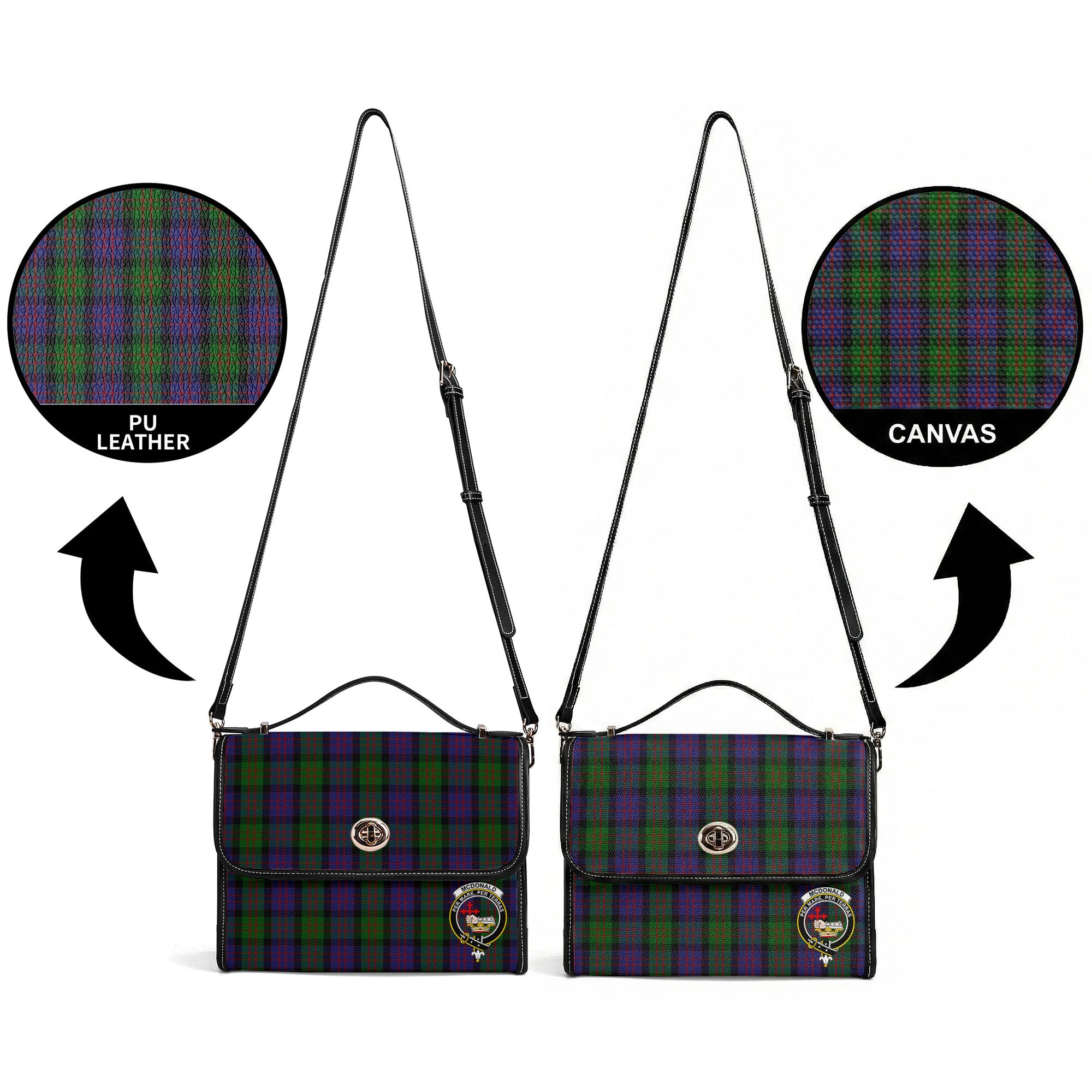 McDonald Tartan Crest Satchel Bag
