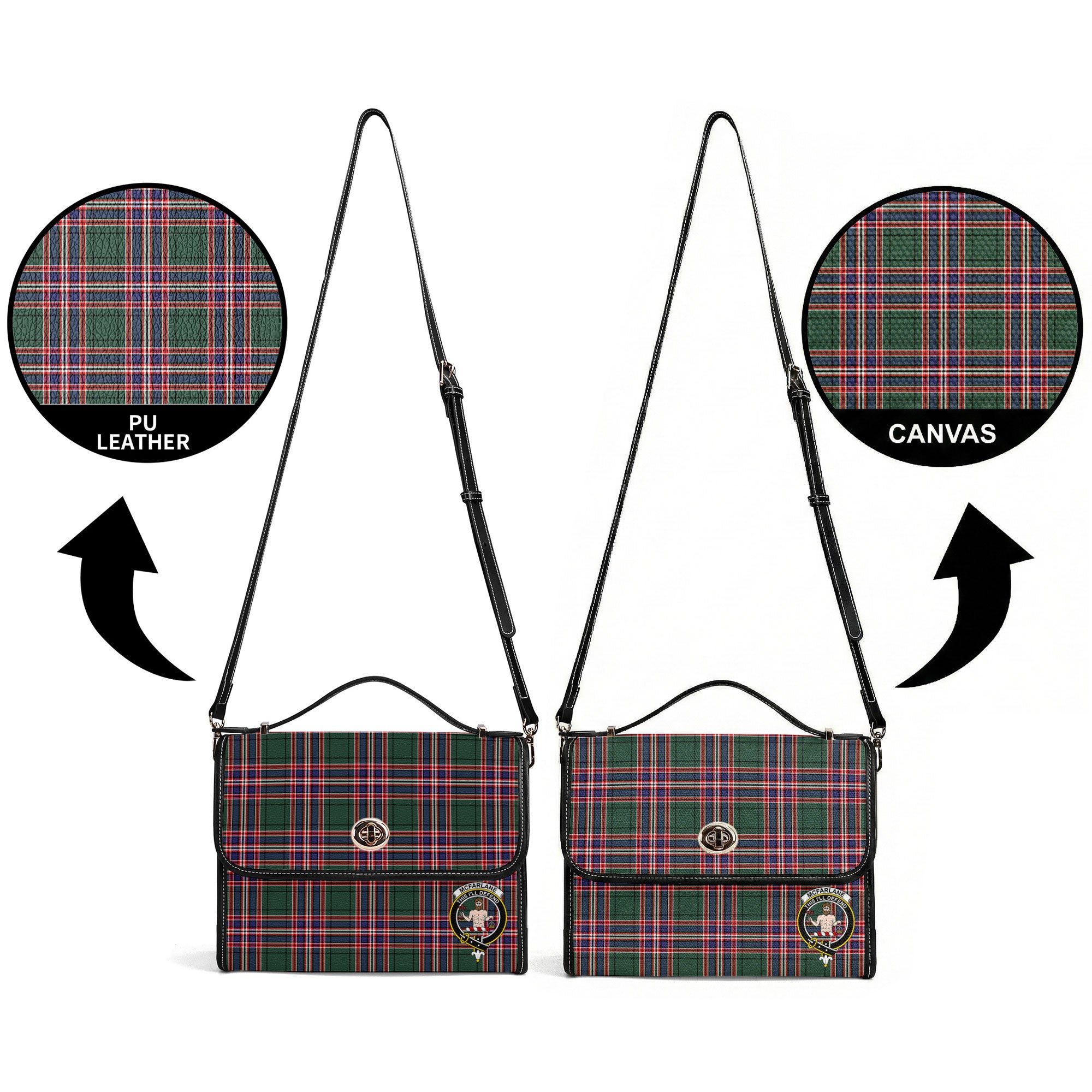 McFarlane Hunting Modern Tartan Crest Satchel Bag
