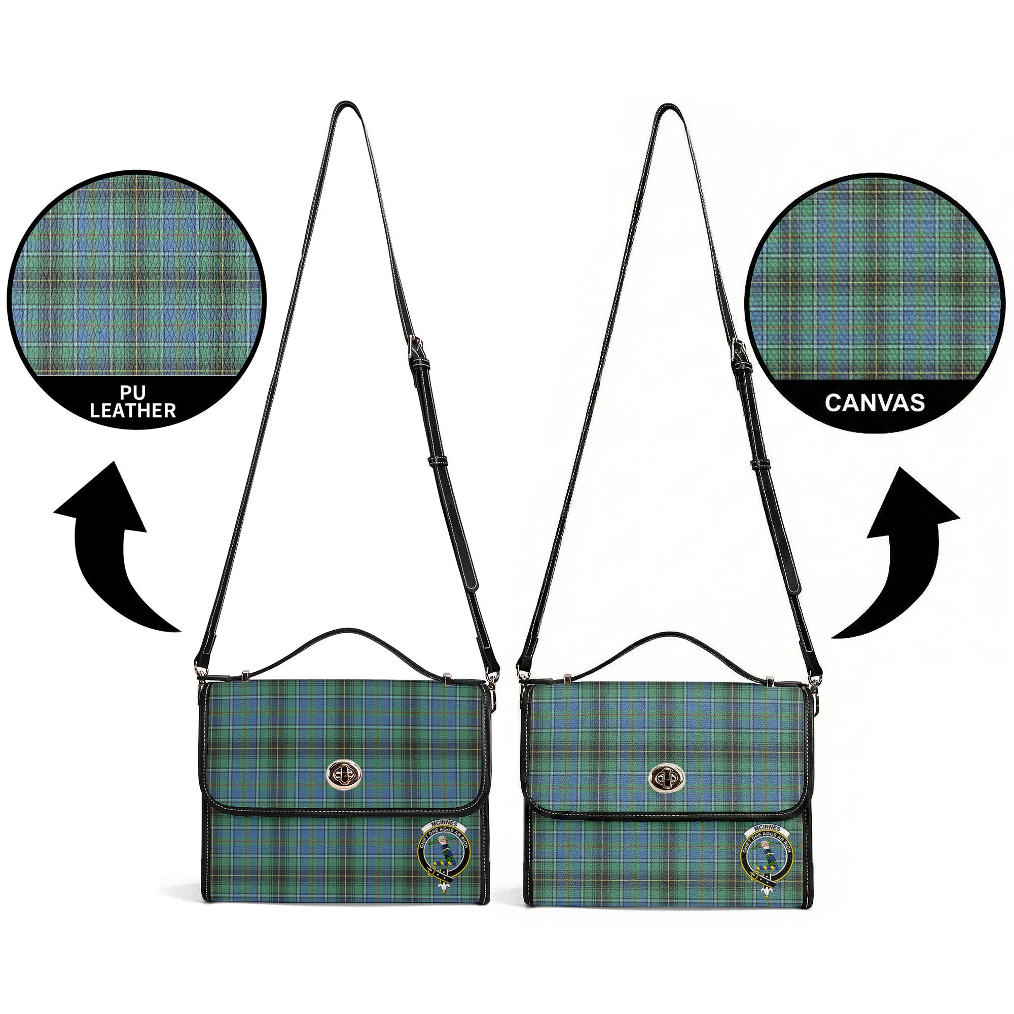 McInnes Ancient Tartan Crest Satchel Bag