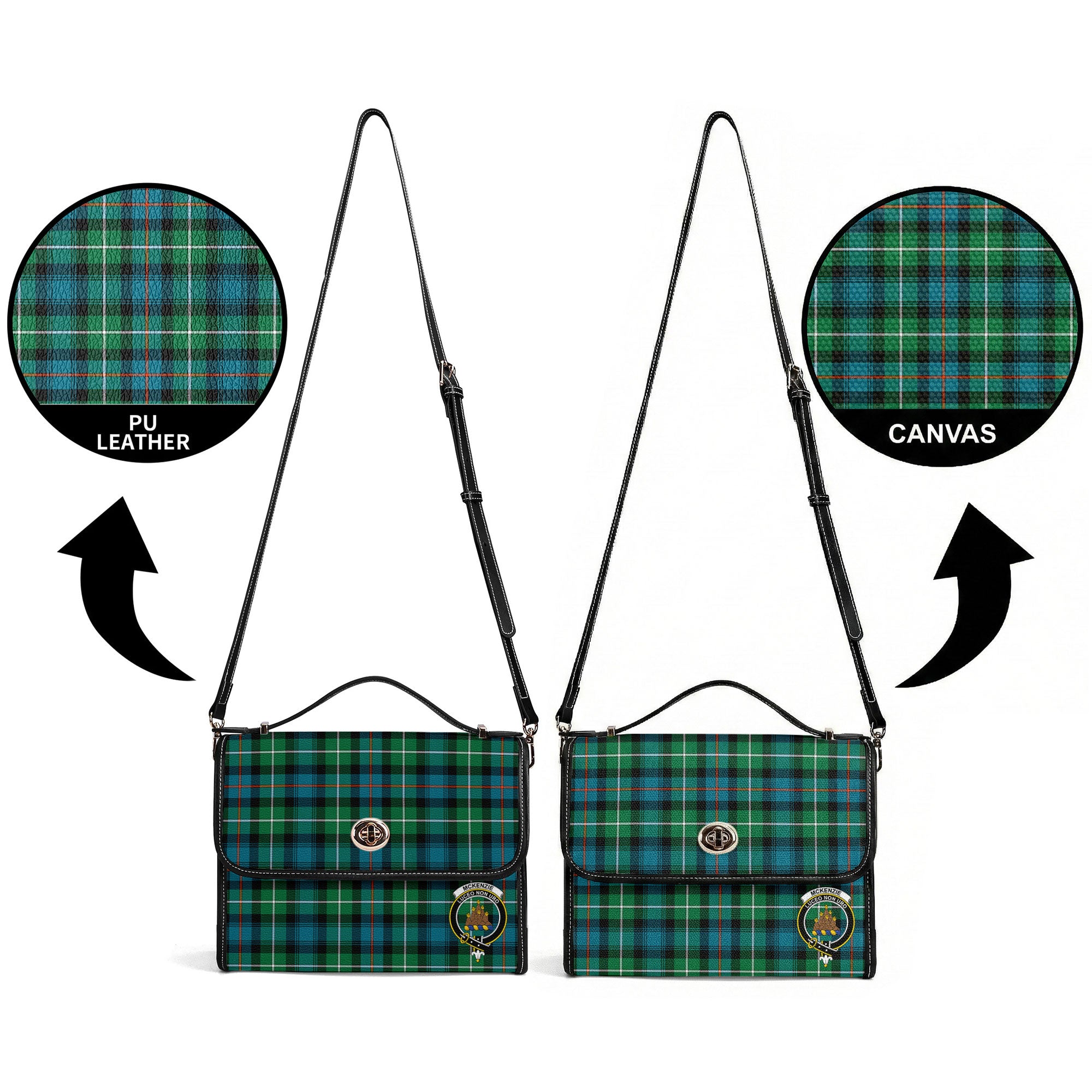 McKenzie Ancient Tartan Crest Satchel Bag