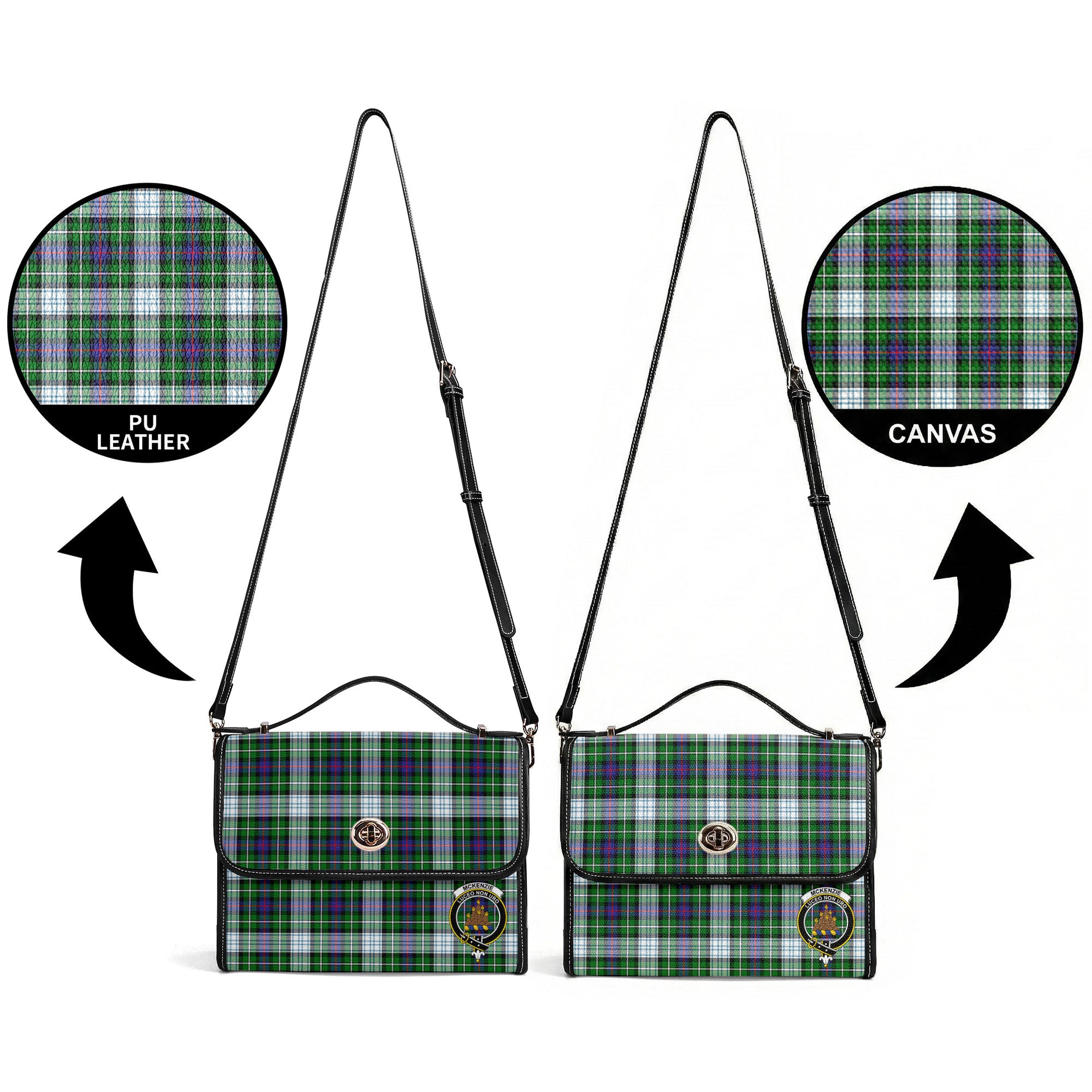 McKenzie Dress Modern Tartan Crest Satchel Bag