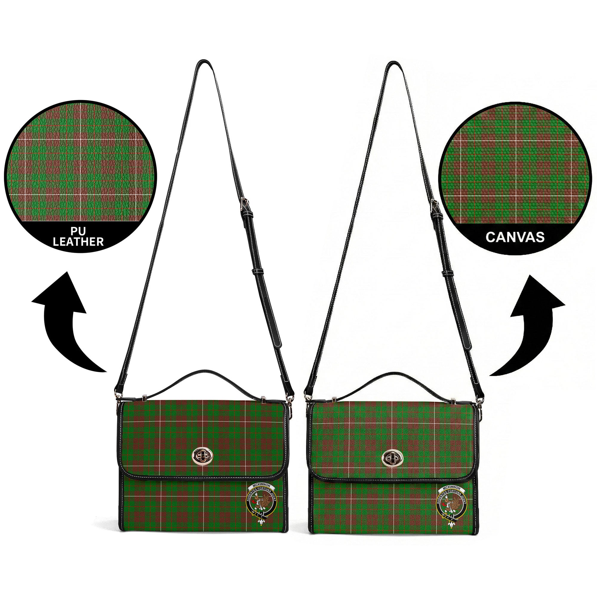 McKinnon Hunting Modern Tartan Crest Satchel Bag