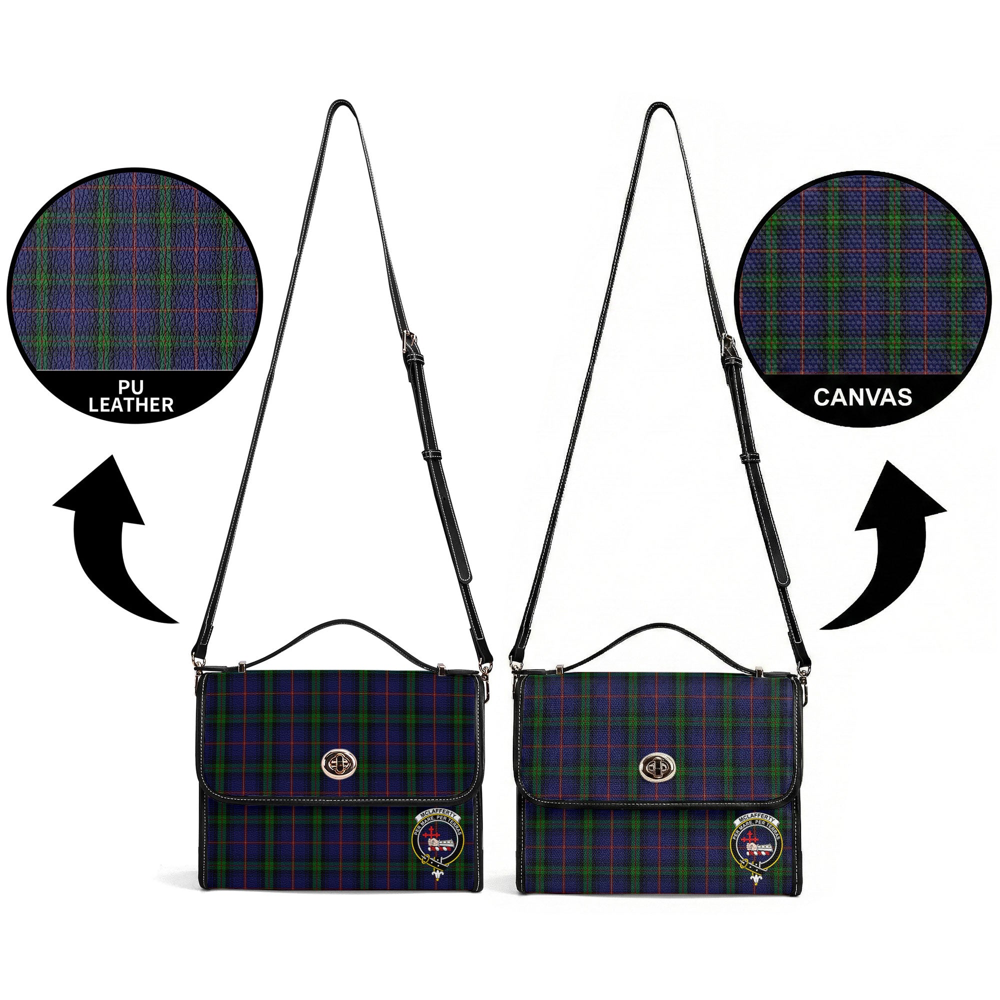 McLafferty Tartan Crest Satchel Bag