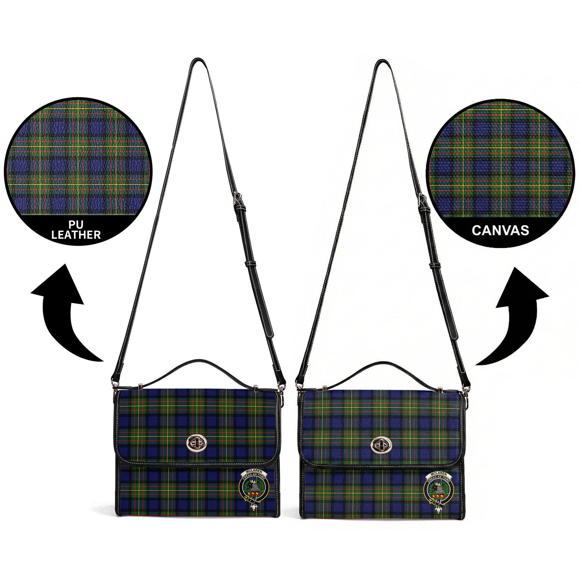 McLaren Modern Tartan Crest Satchel Bag