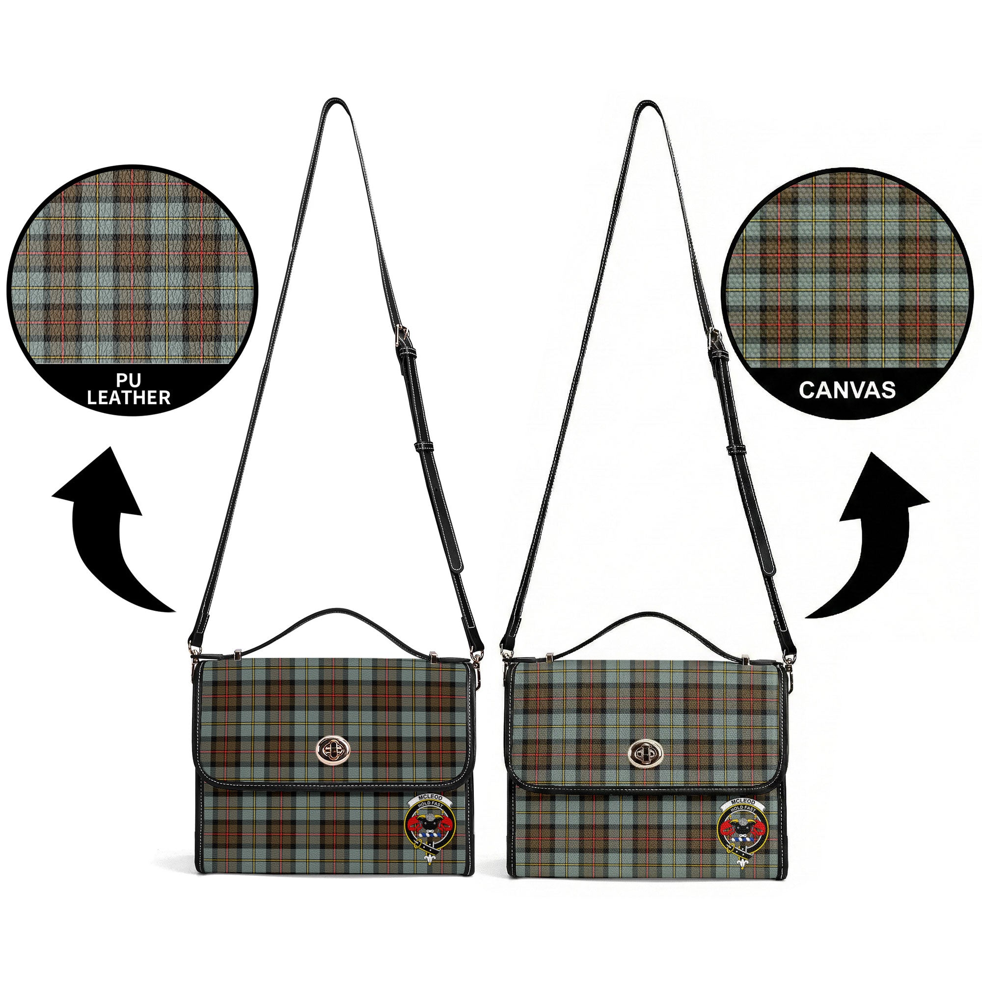 McLeod of Harris Weathered Tartan Crest Satchel Bag