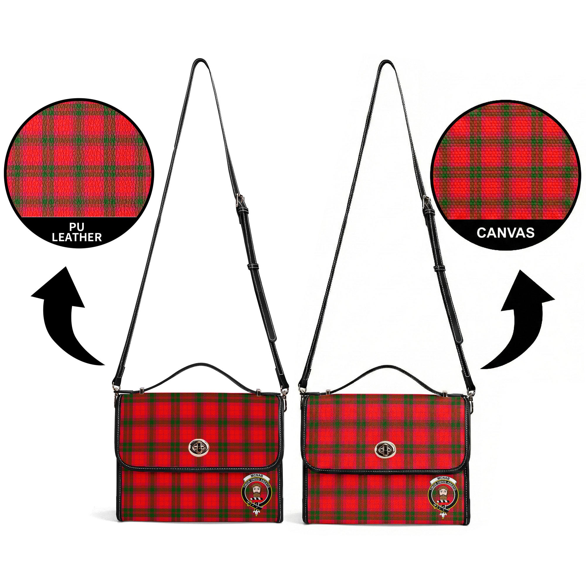 McNab Modern Tartan Crest Satchel Bag