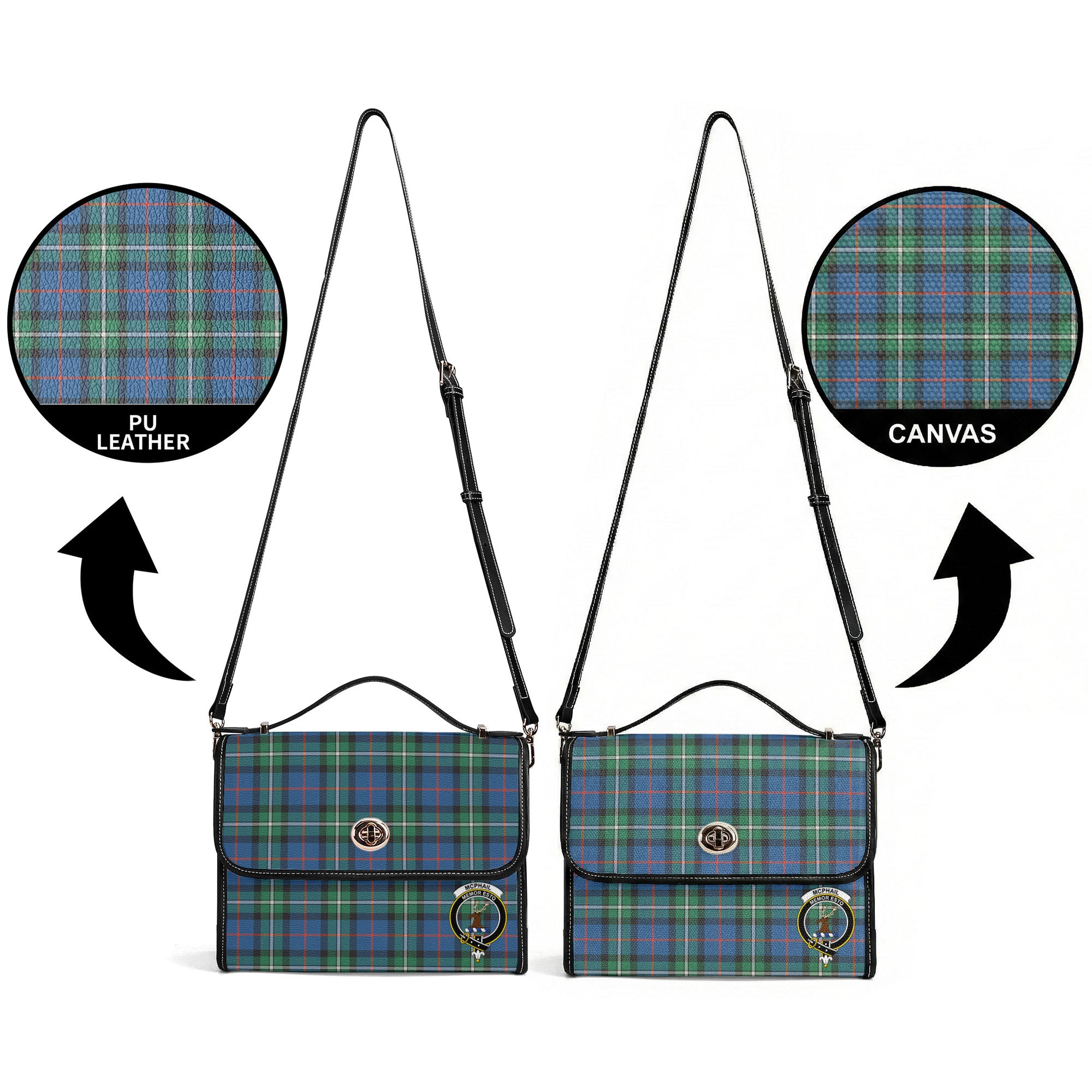 McPhail Hunting Ancient Tartan Crest Satchel Bag