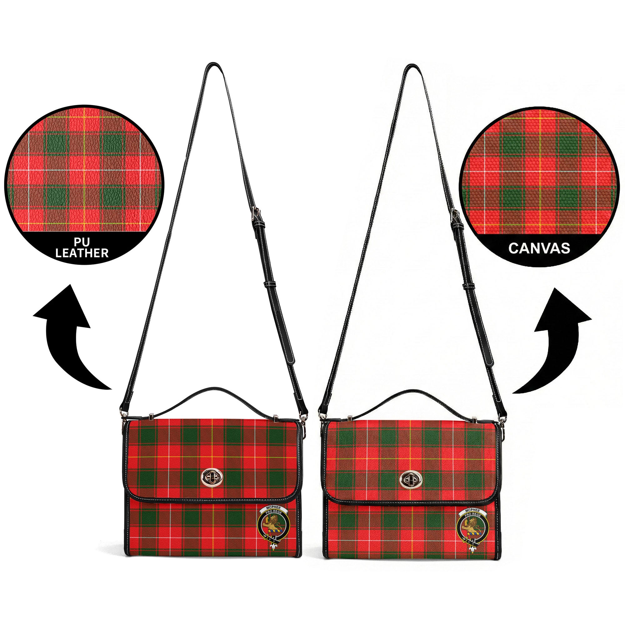 McPhee Tartan Crest Satchel Bag