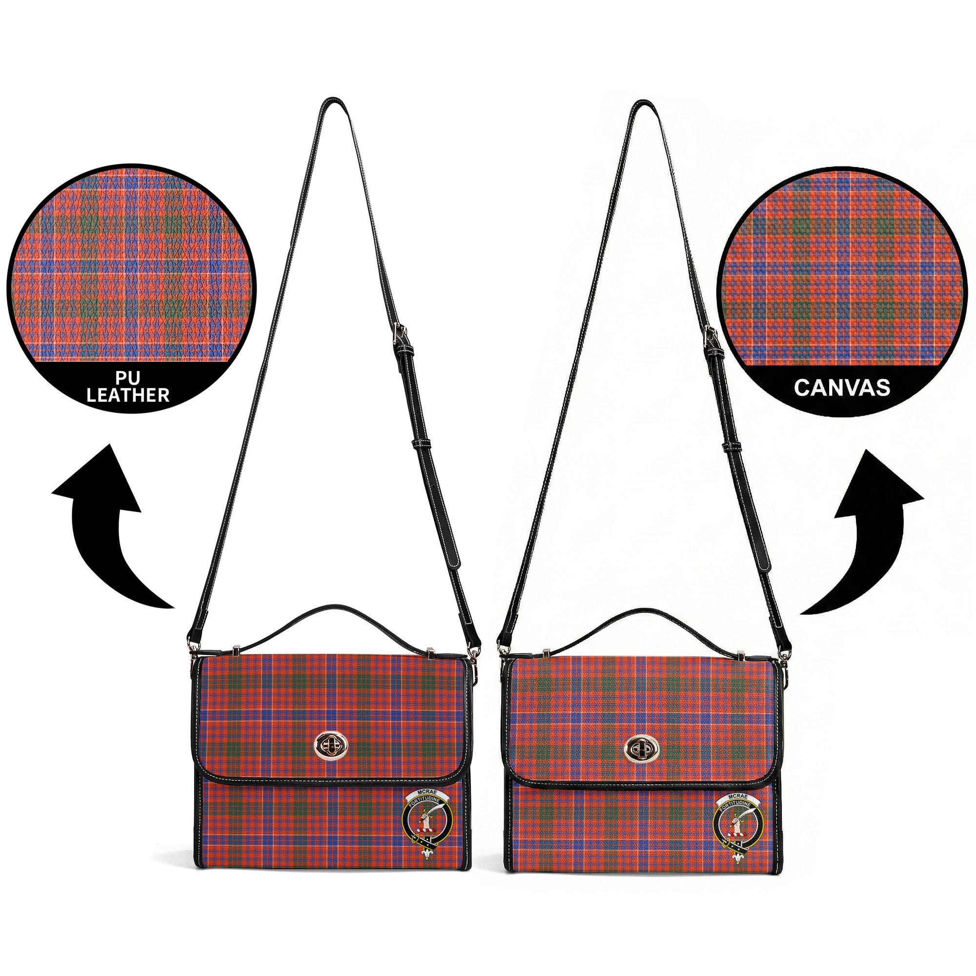 McRae Ancient Tartan Crest Satchel Bag