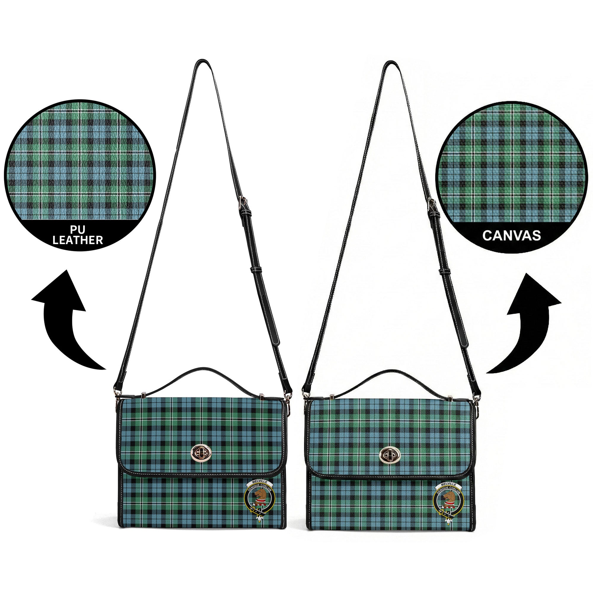 Melville Tartan Crest Satchel Bag