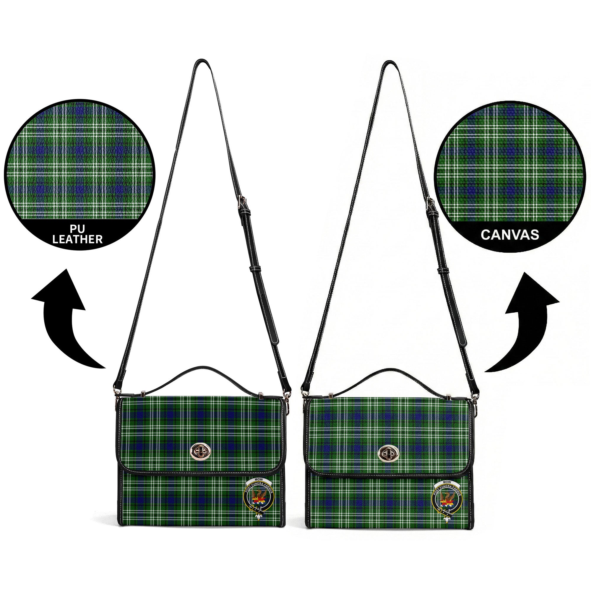 Mow Tartan Crest Satchel Bag