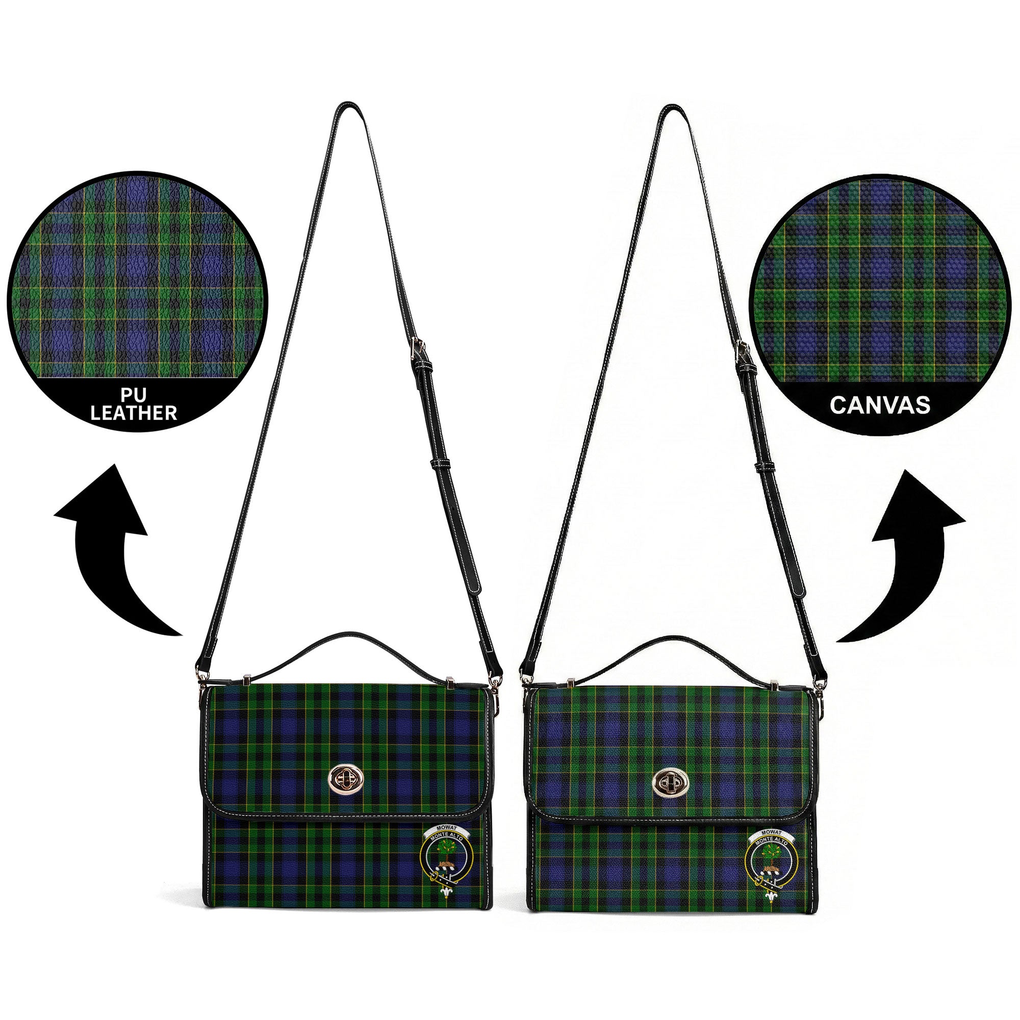 Mowat Modern Tartan Crest Satchel Bag