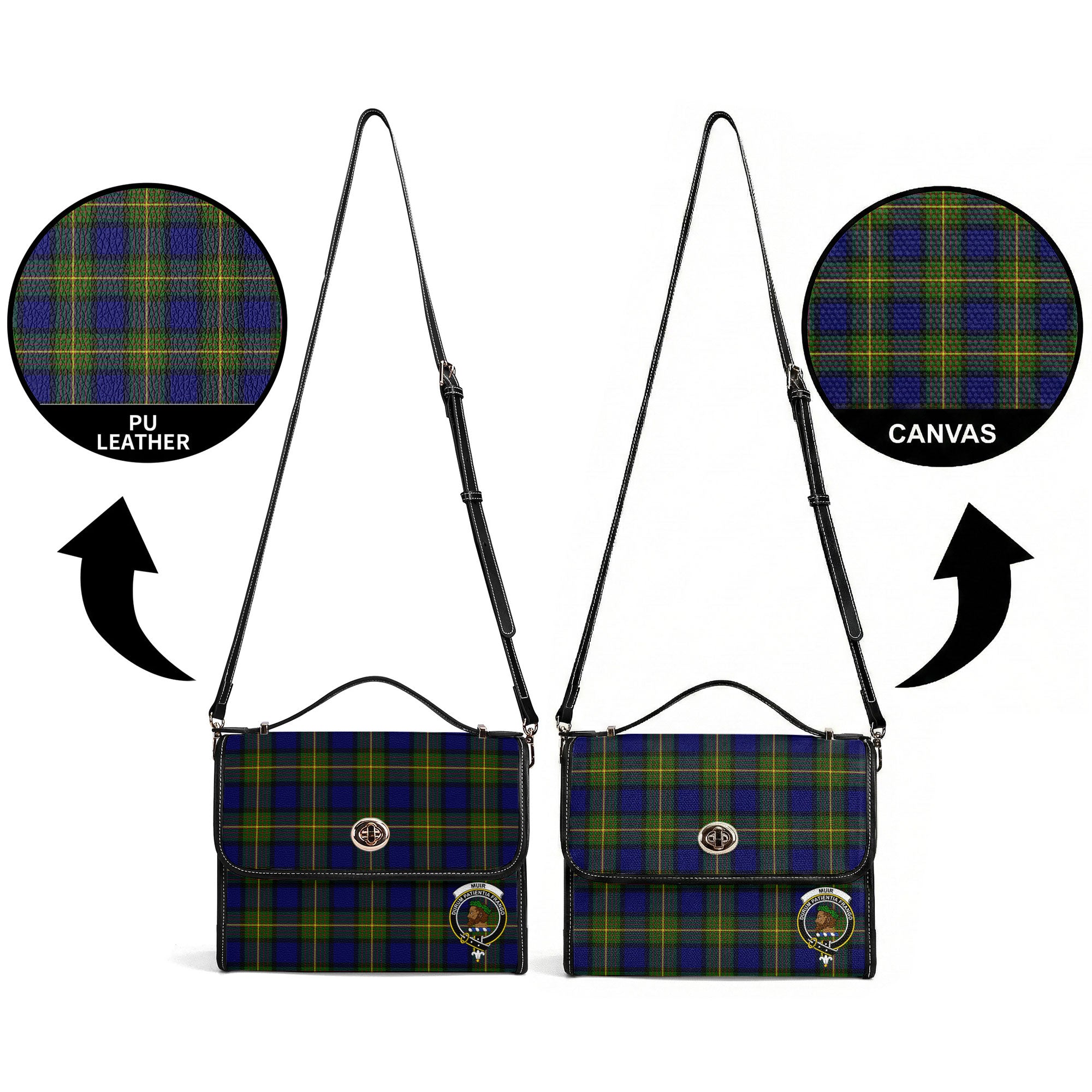 Muir Tartan Crest Satchel Bag