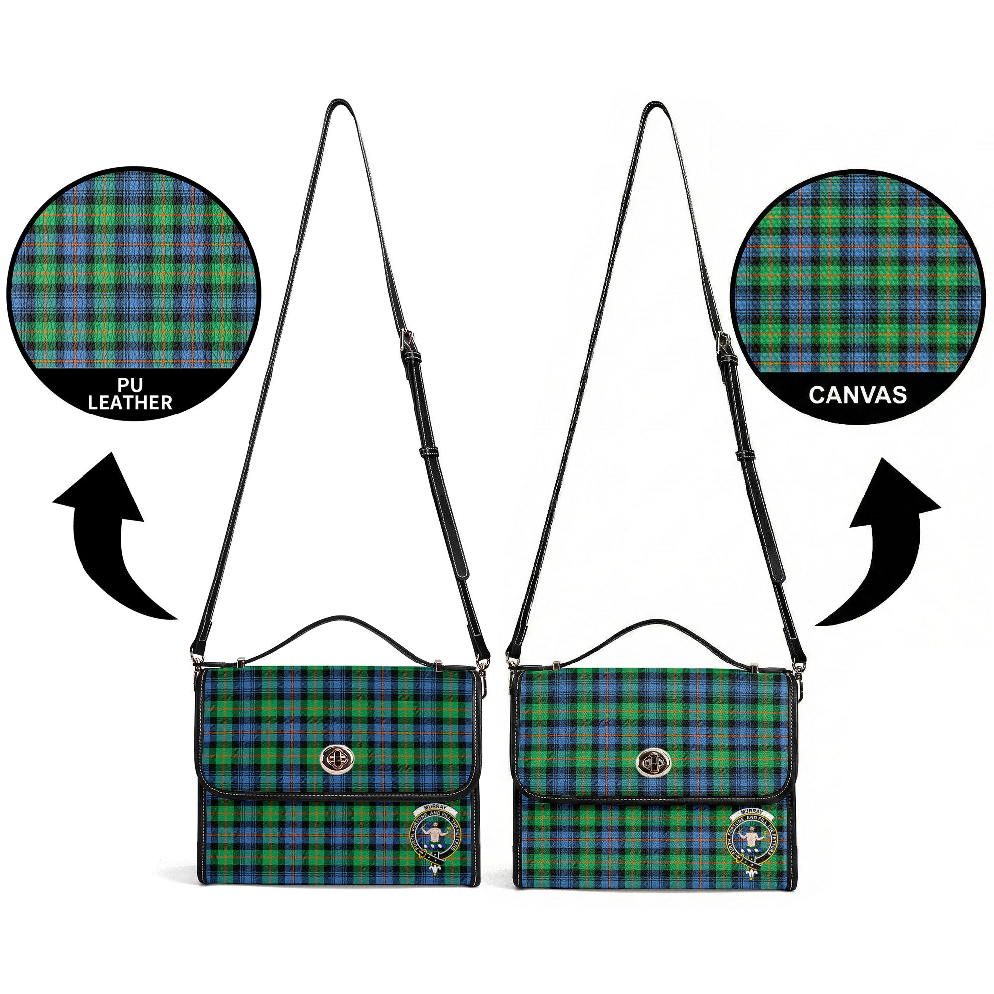 Murray of Atholl Ancient Tartan Crest Satchel Bag