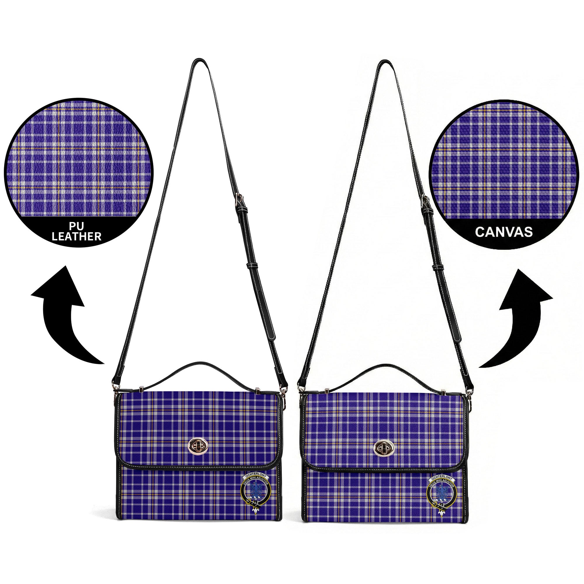 Ochterlony Tartan Crest Satchel Bag