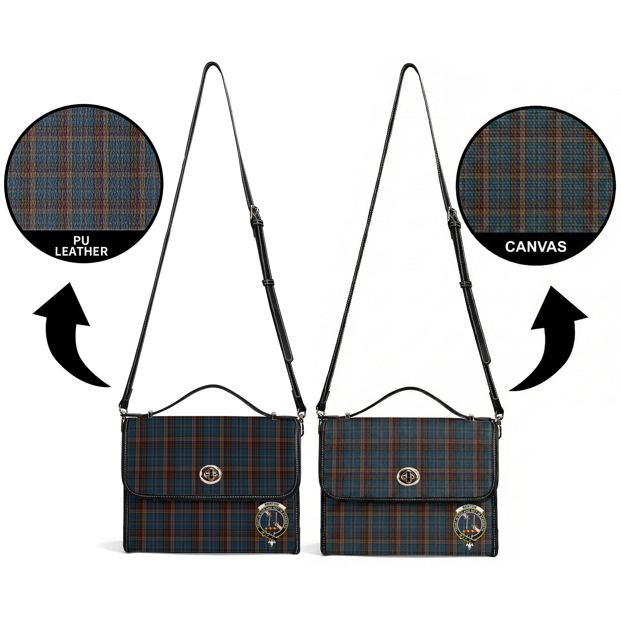 Renton Tartan Crest Satchel Bag